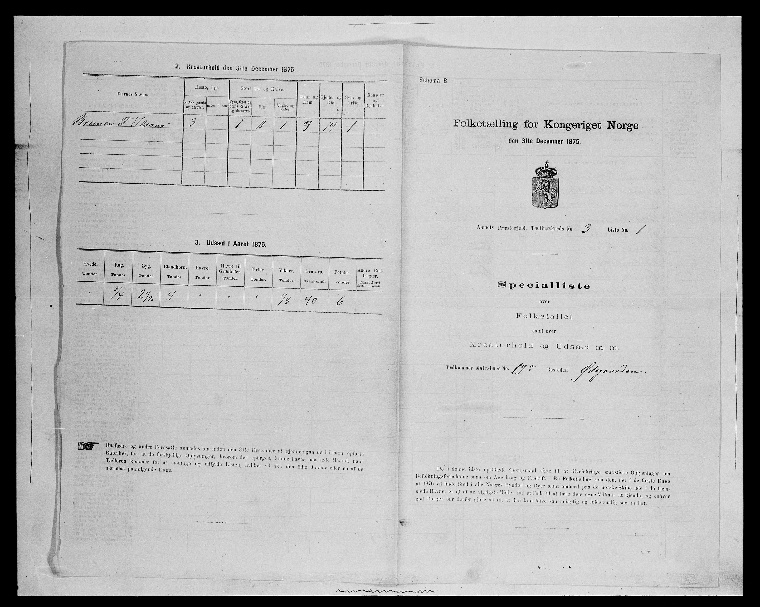 SAH, 1875 census for 0429P Åmot, 1875, p. 458