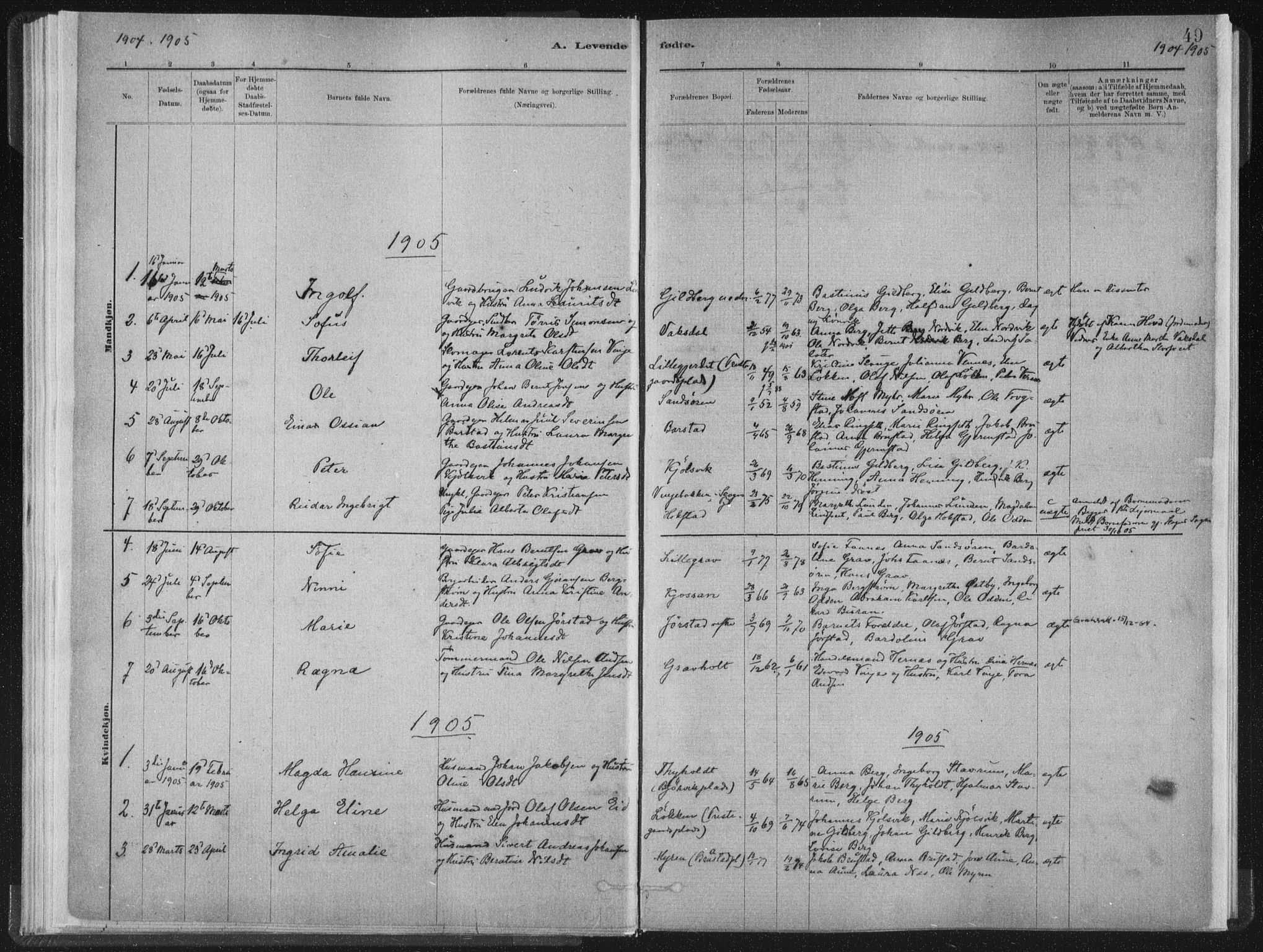Ministerialprotokoller, klokkerbøker og fødselsregistre - Nord-Trøndelag, SAT/A-1458/722/L0220: Parish register (official) no. 722A07, 1881-1908, p. 49