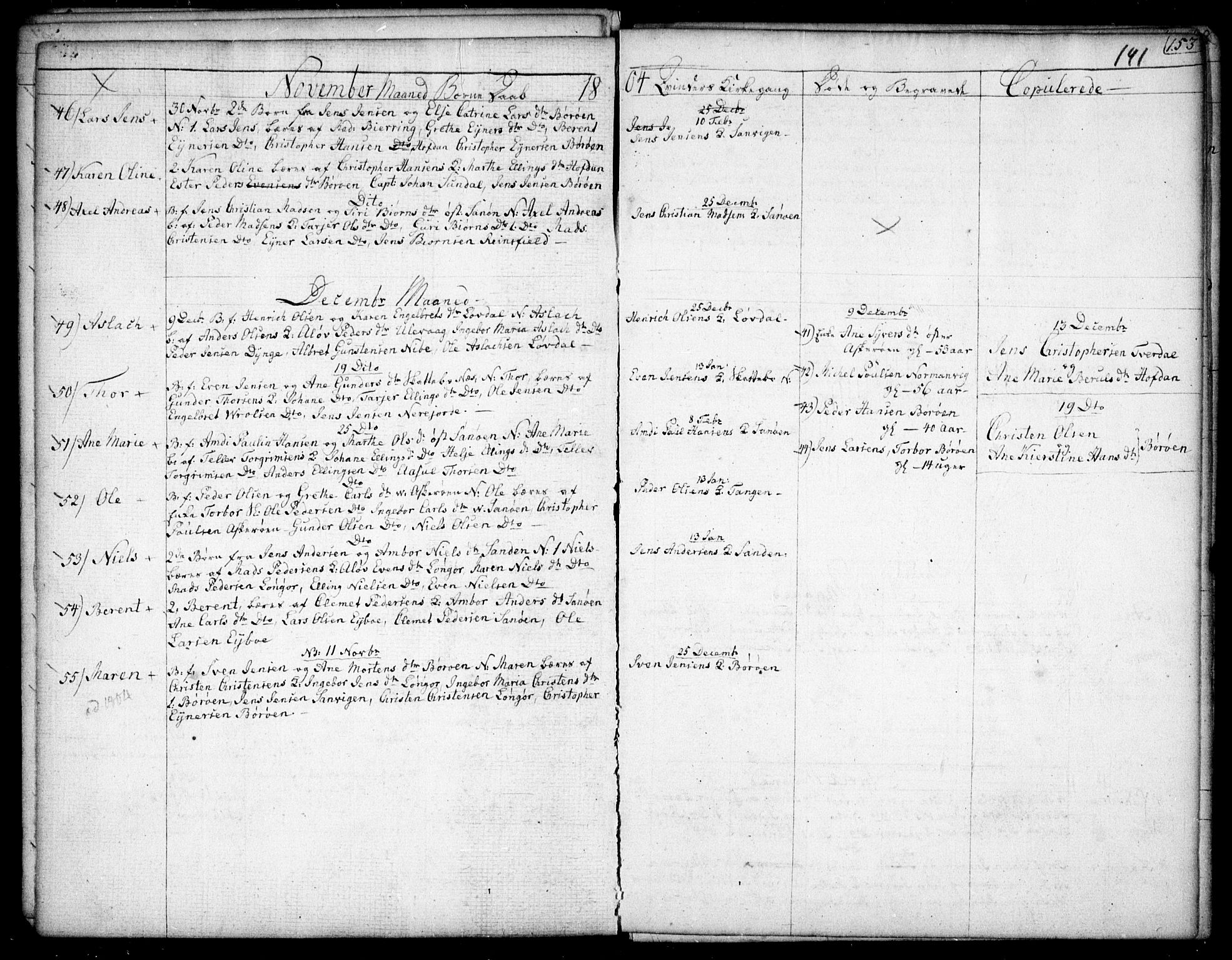 Dypvåg sokneprestkontor, AV/SAK-1111-0007/F/Fb/Fba/L0007: Parish register (copy) no. B 7, 1762-1810, p. 141