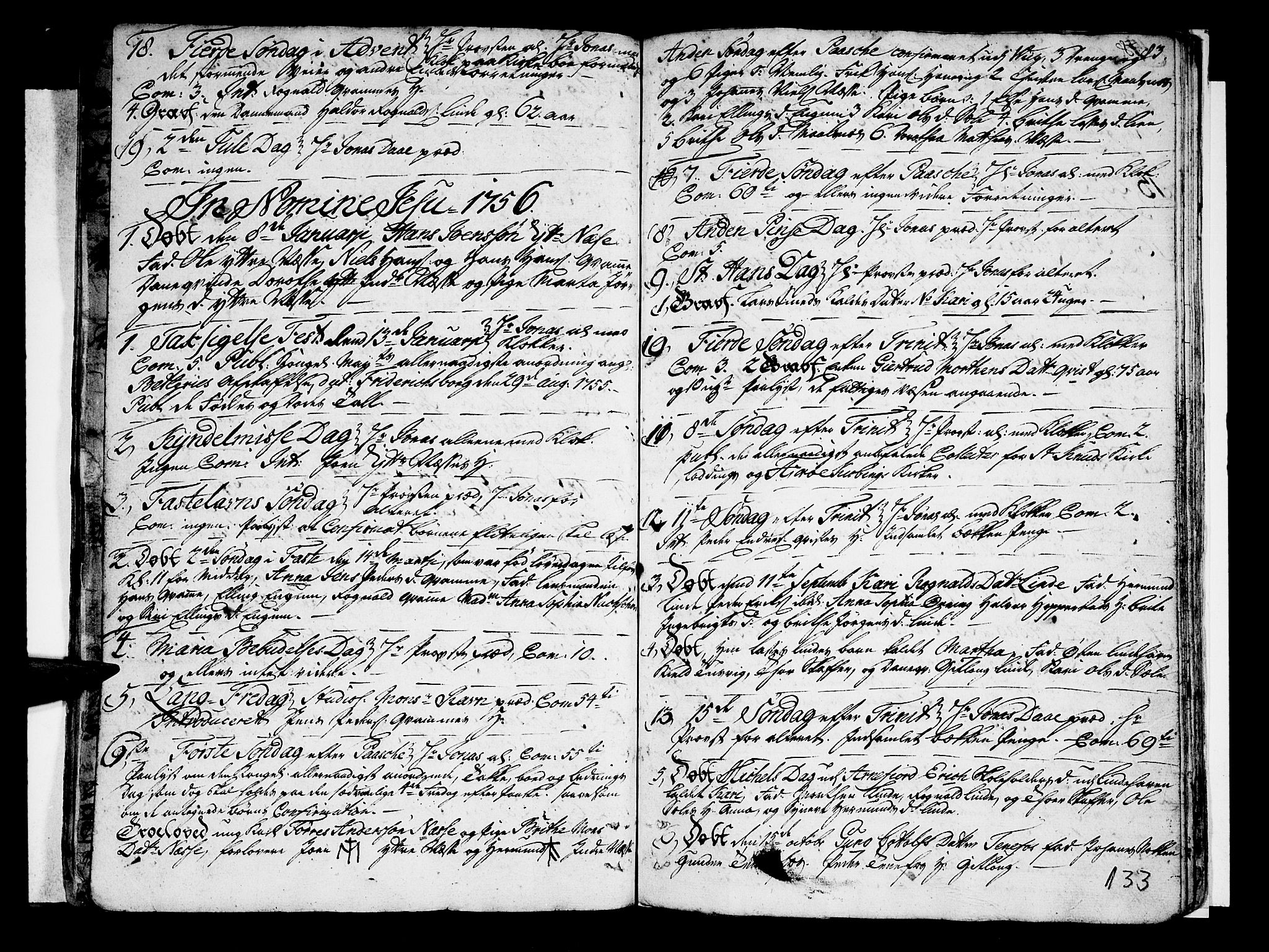 Vik sokneprestembete, SAB/A-81501: Parish register (official) no. A 3 /4, 1755-1771, p. 133