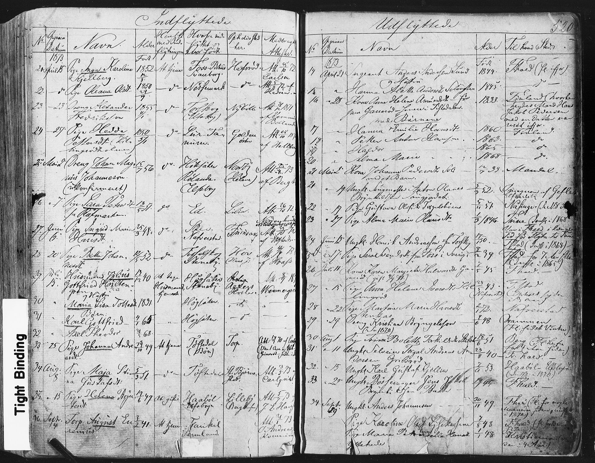 Idd prestekontor Kirkebøker, SAO/A-10911/F/Fc/L0005: Parish register (official) no. III 5, 1861-1877, p. 520
