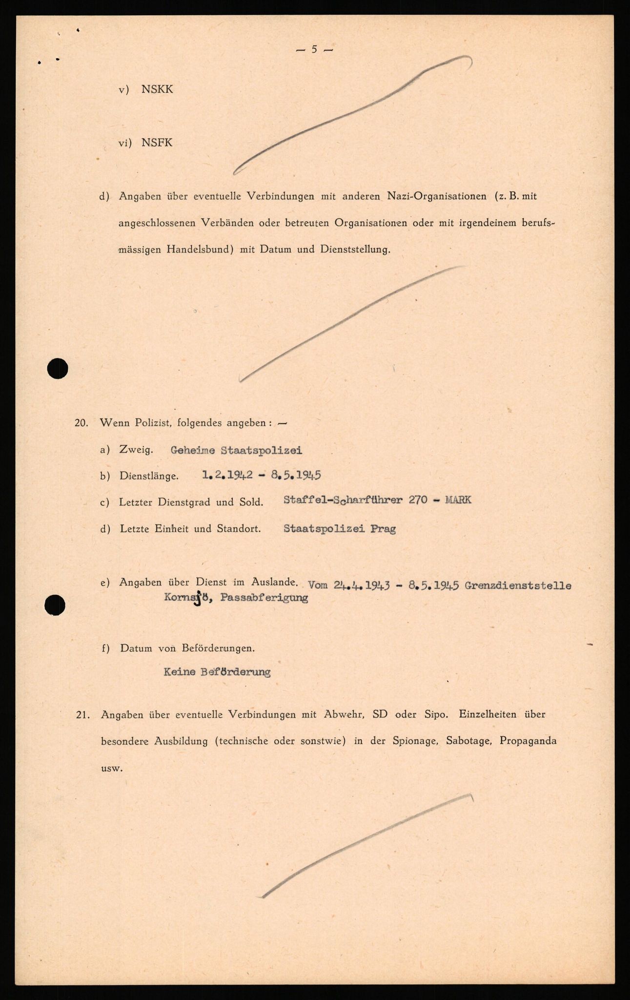 Forsvaret, Forsvarets overkommando II, RA/RAFA-3915/D/Db/L0041: CI Questionaires.  Diverse nasjonaliteter., 1945-1946, p. 234