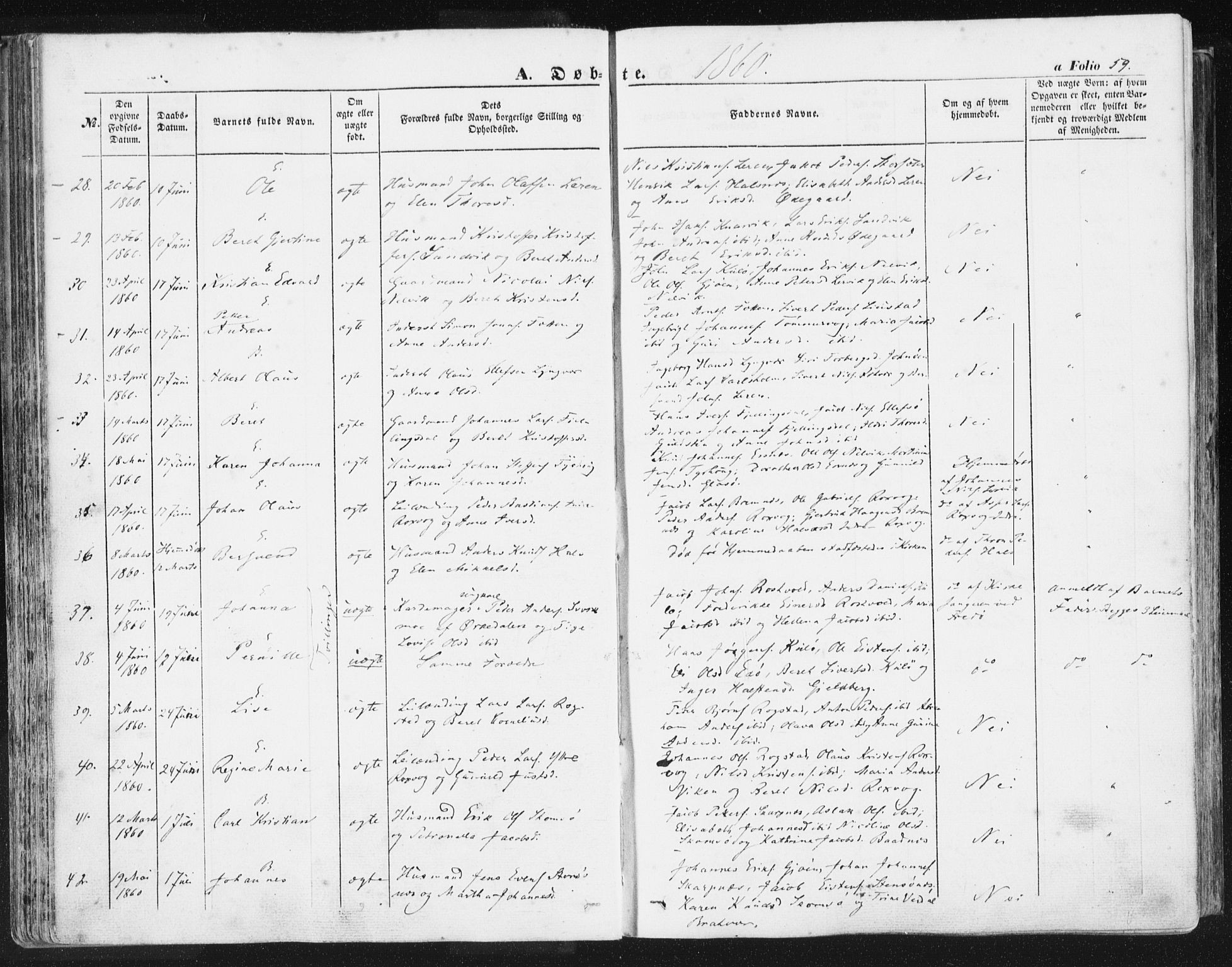 Ministerialprotokoller, klokkerbøker og fødselsregistre - Møre og Romsdal, AV/SAT-A-1454/581/L0937: Parish register (official) no. 581A05, 1853-1872, p. 59