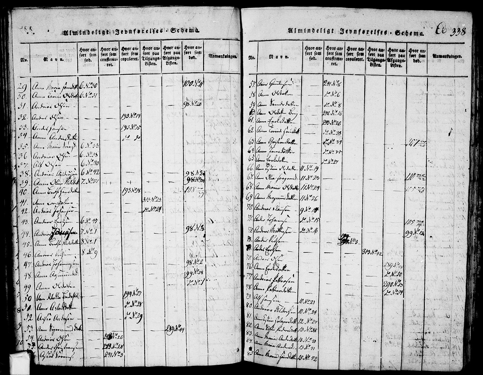 Skjeberg prestekontor Kirkebøker, AV/SAO-A-10923/G/Ga/L0001: Parish register (copy) no. I 1, 1815-1830, p. 338