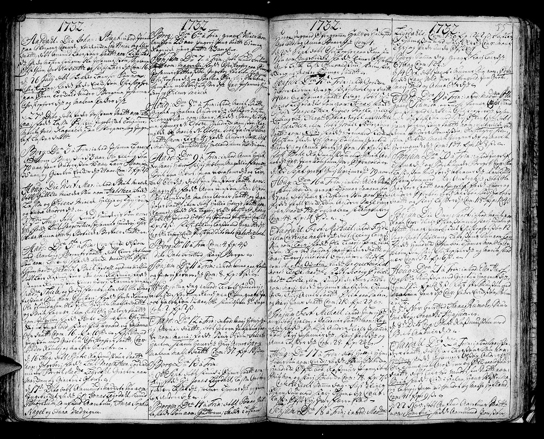Lærdal sokneprestembete, SAB/A-81201: Parish register (official) no. A 1, 1711-1752, p. 55