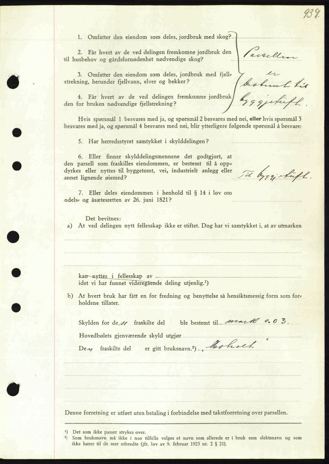 Nordmøre sorenskriveri, AV/SAT-A-4132/1/2/2Ca: Mortgage book no. A103, 1946-1947, Diary no: : 184/1947