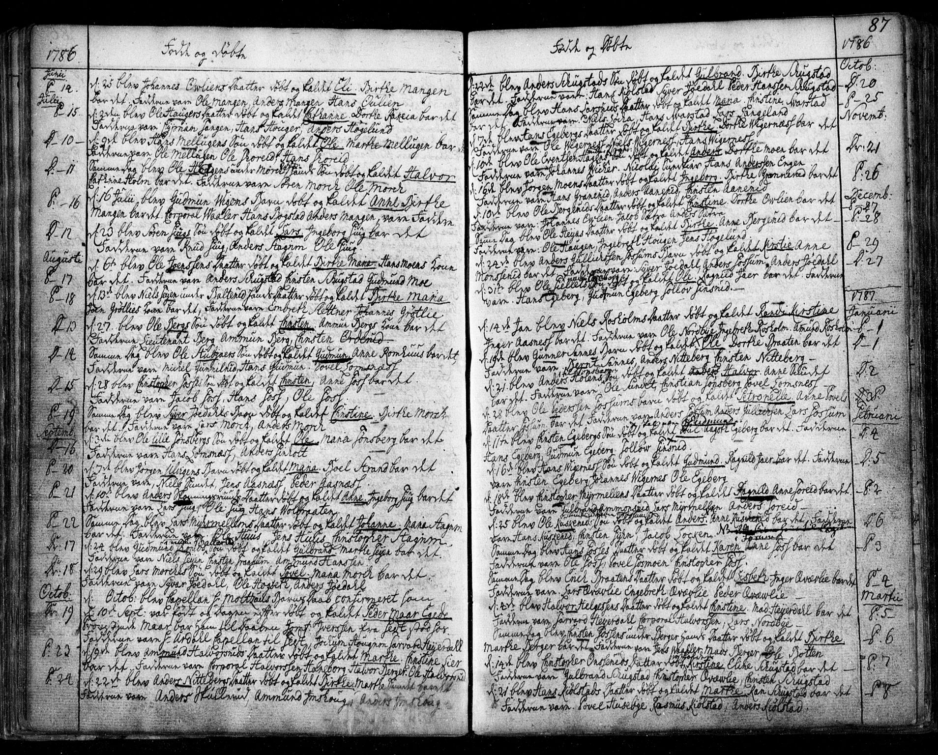 Aurskog prestekontor Kirkebøker, AV/SAO-A-10304a/F/Fa/L0003: Parish register (official) no. I 3, 1767-1807, p. 87