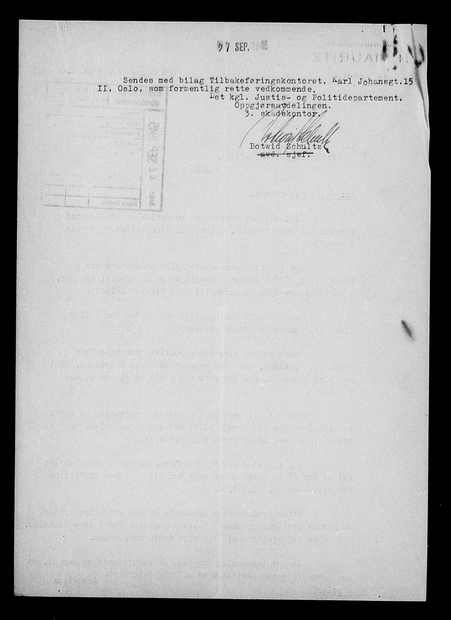 Justisdepartementet, Tilbakeføringskontoret for inndratte formuer, AV/RA-S-1564/H/Hc/Hcc/L0974: --, 1945-1947, p. 186