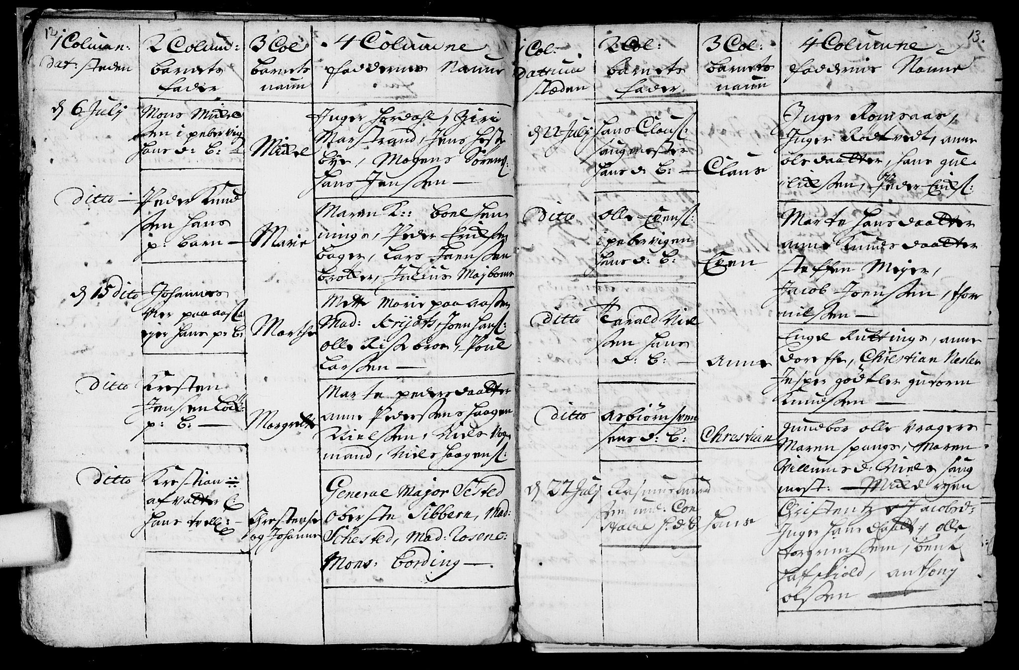 Aker prestekontor kirkebøker, AV/SAO-A-10861/F/L0002: Parish register (official) no. 2, 1714-1720, p. 12-13