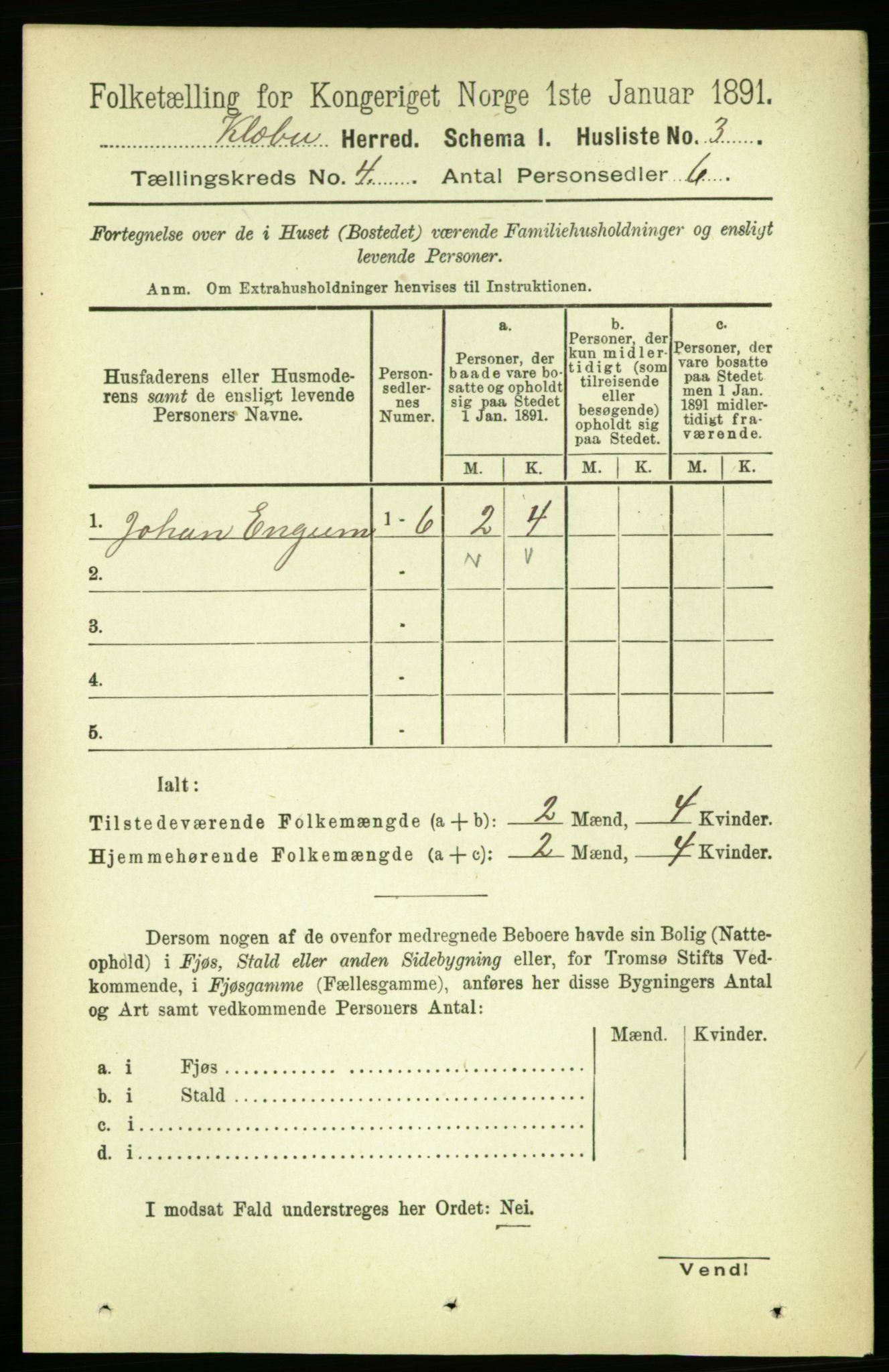 RA, 1891 census for 1662 Klæbu, 1891, p. 696