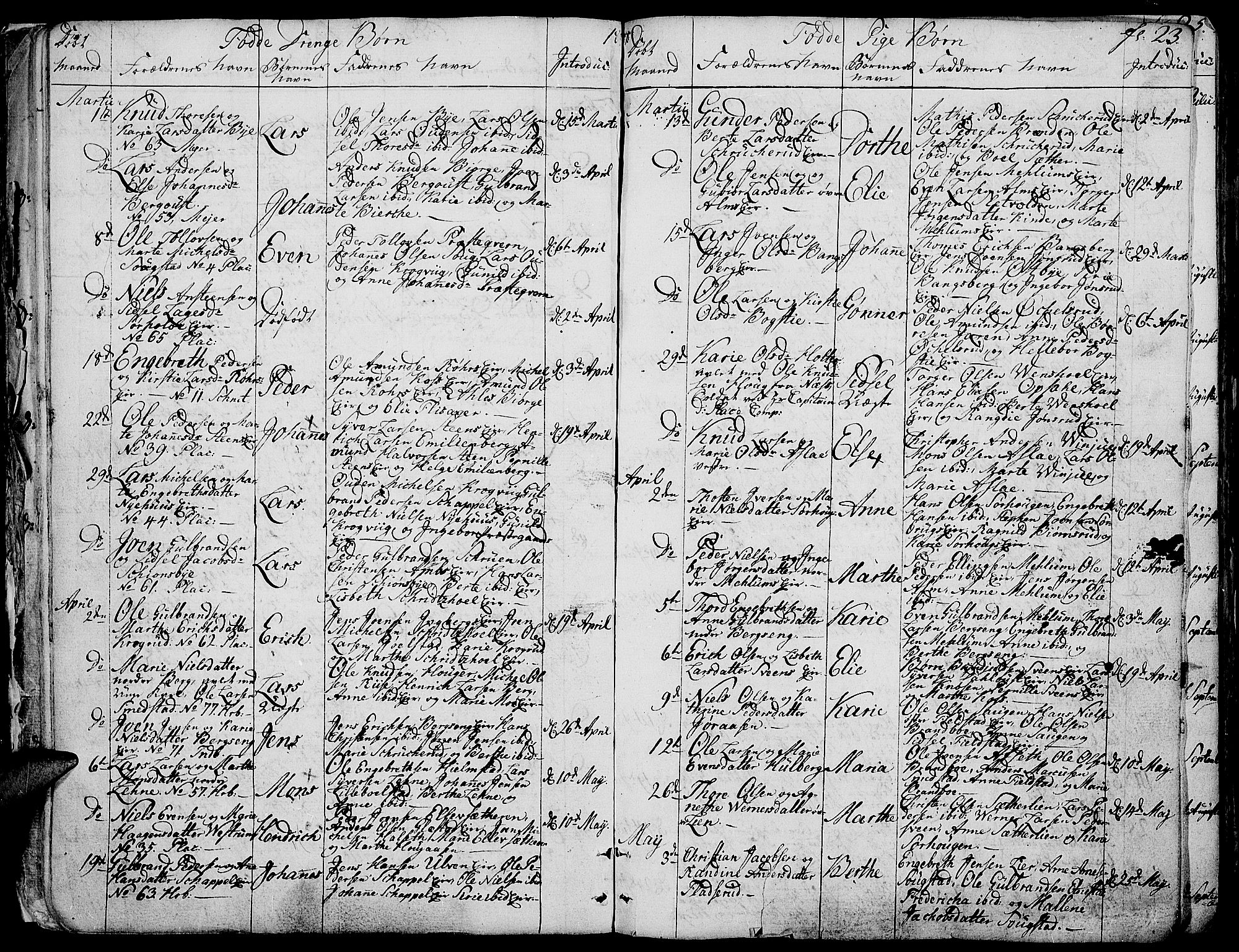 Ringsaker prestekontor, AV/SAH-PREST-014/K/Ka/L0004: Parish register (official) no. 4, 1799-1814, p. 23