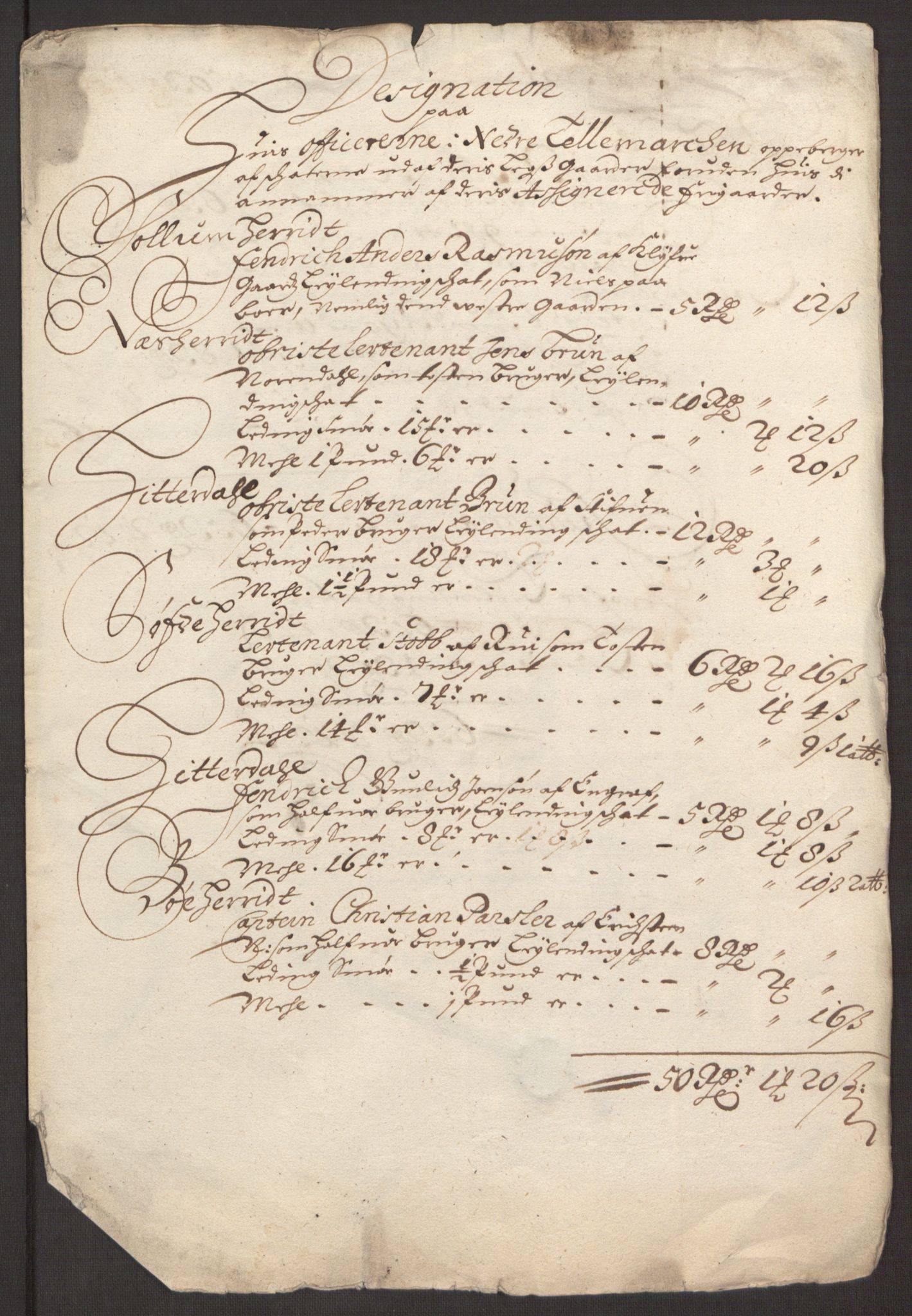 Rentekammeret inntil 1814, Reviderte regnskaper, Fogderegnskap, AV/RA-EA-4092/R35/L2072: Fogderegnskap Øvre og Nedre Telemark, 1679, p. 277