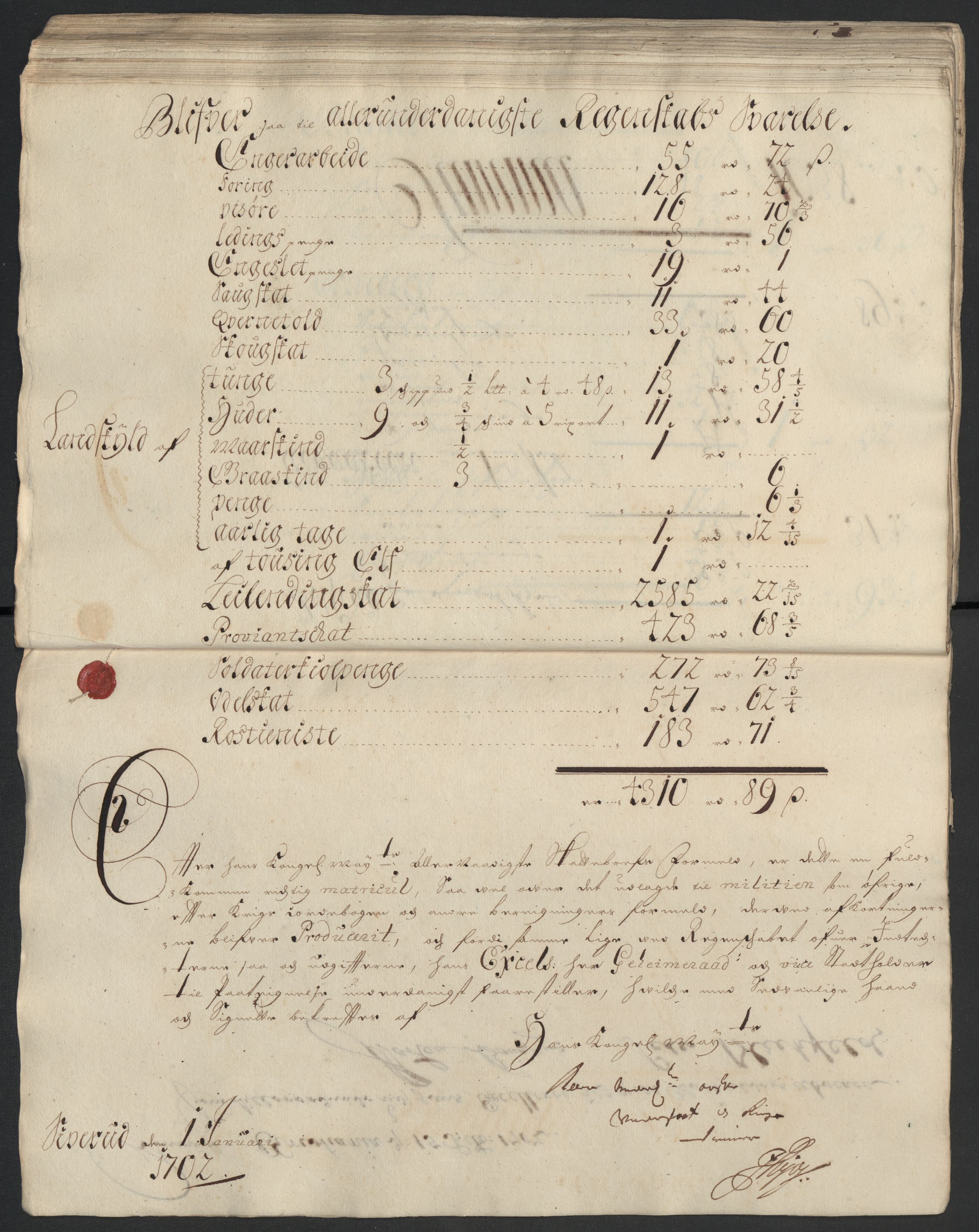 Rentekammeret inntil 1814, Reviderte regnskaper, Fogderegnskap, AV/RA-EA-4092/R13/L0839: Fogderegnskap Solør, Odal og Østerdal, 1701, p. 168