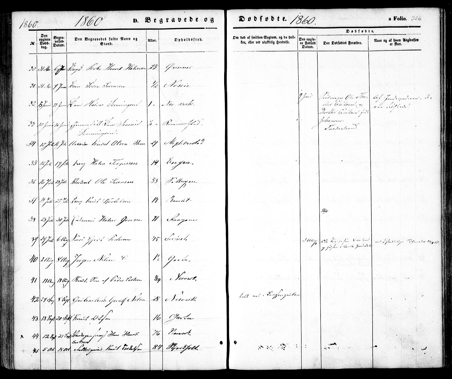 Holt sokneprestkontor, AV/SAK-1111-0021/F/Fa/L0008: Parish register (official) no. A 8, 1849-1860, p. 326