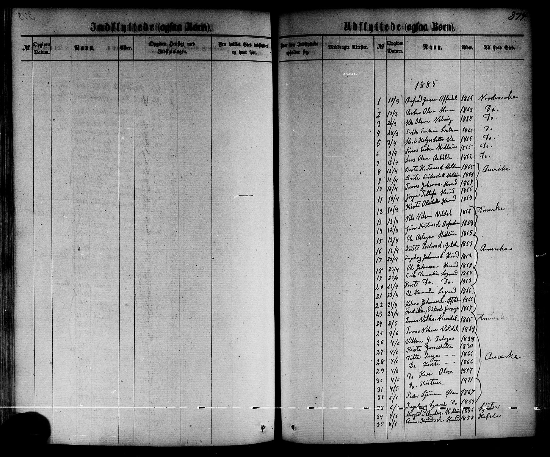 Årdal sokneprestembete, AV/SAB-A-81701: Parish register (official) no. A 3, 1863-1886, p. 374