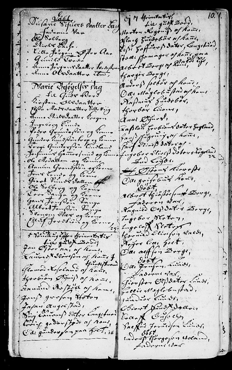 Holt sokneprestkontor, AV/SAK-1111-0021/F/Fb/L0001: Parish register (copy) no. B 1, 1699-1705, p. 10