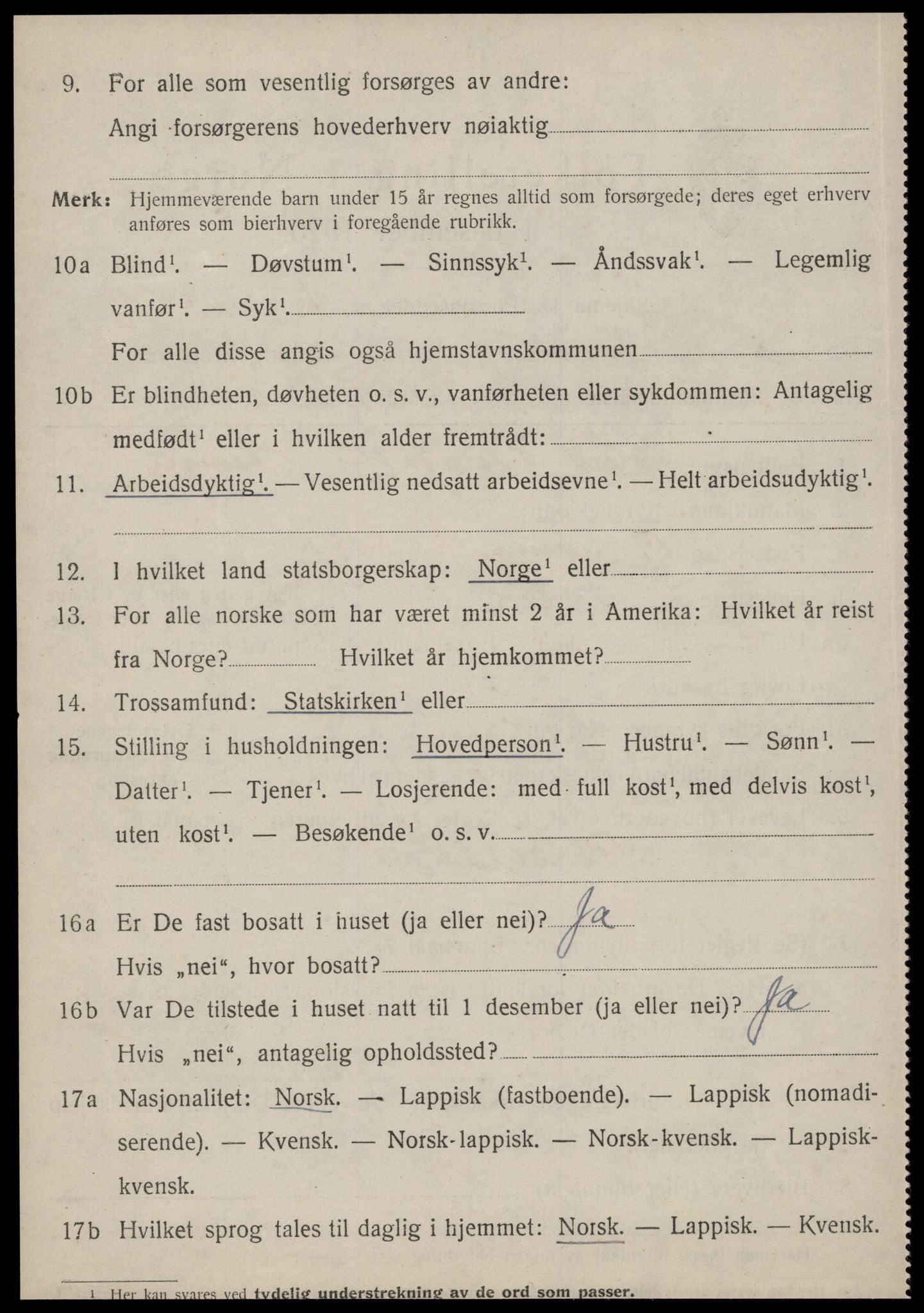 SAT, 1920 census for Rennebu, 1920, p. 4435