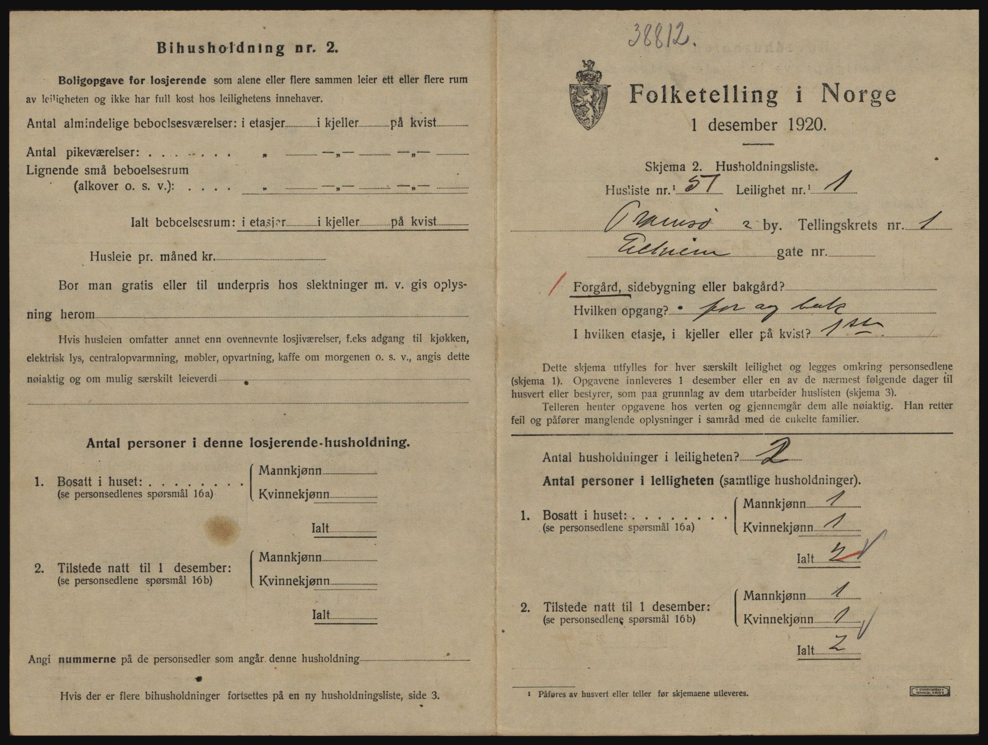 SATØ, 1920 census for Tromsø, 1920, p. 2579