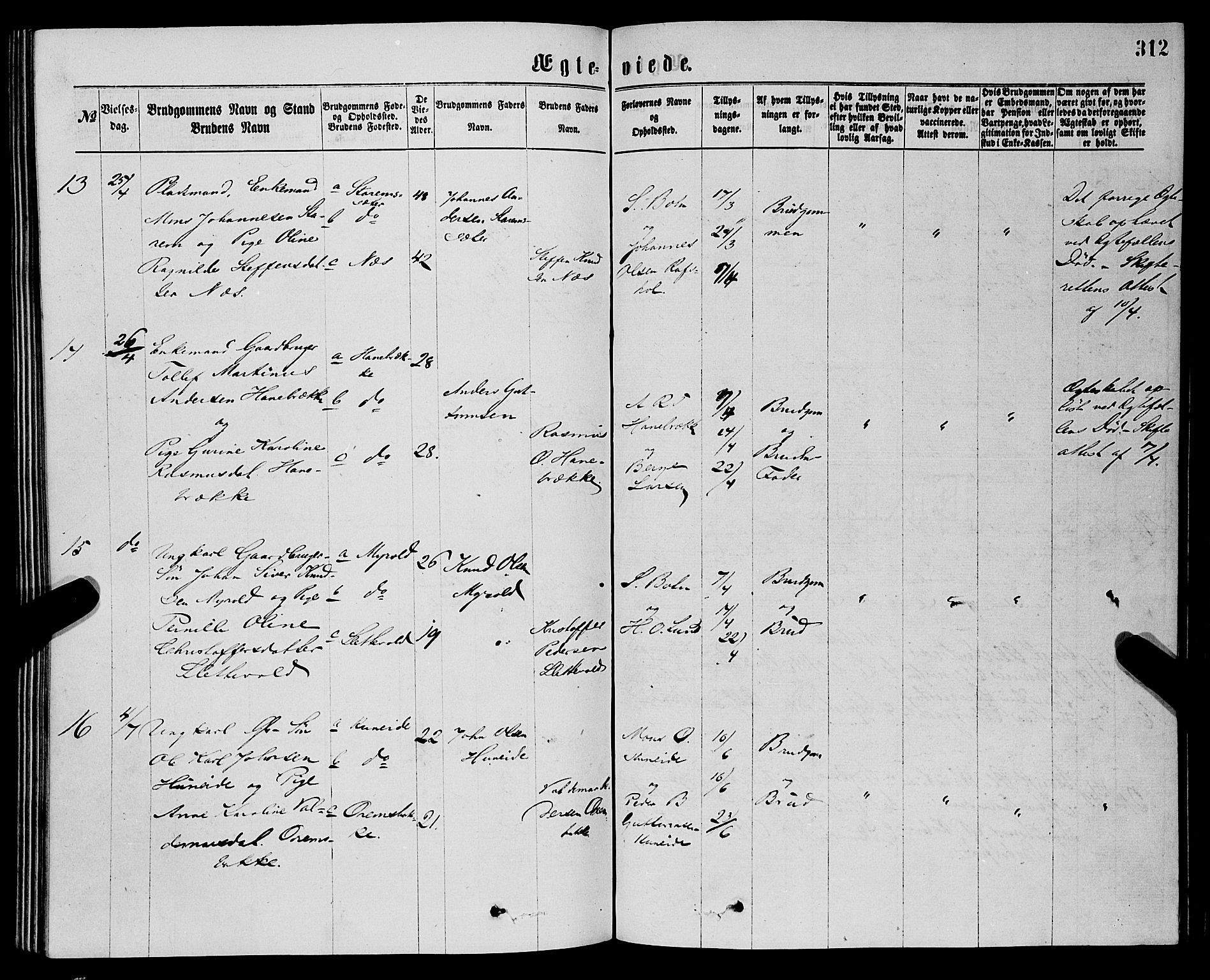 Eid sokneprestembete, AV/SAB-A-82301/H/Haa/Haaa/L0010: Parish register (official) no. A 10, 1867-1878, p. 312