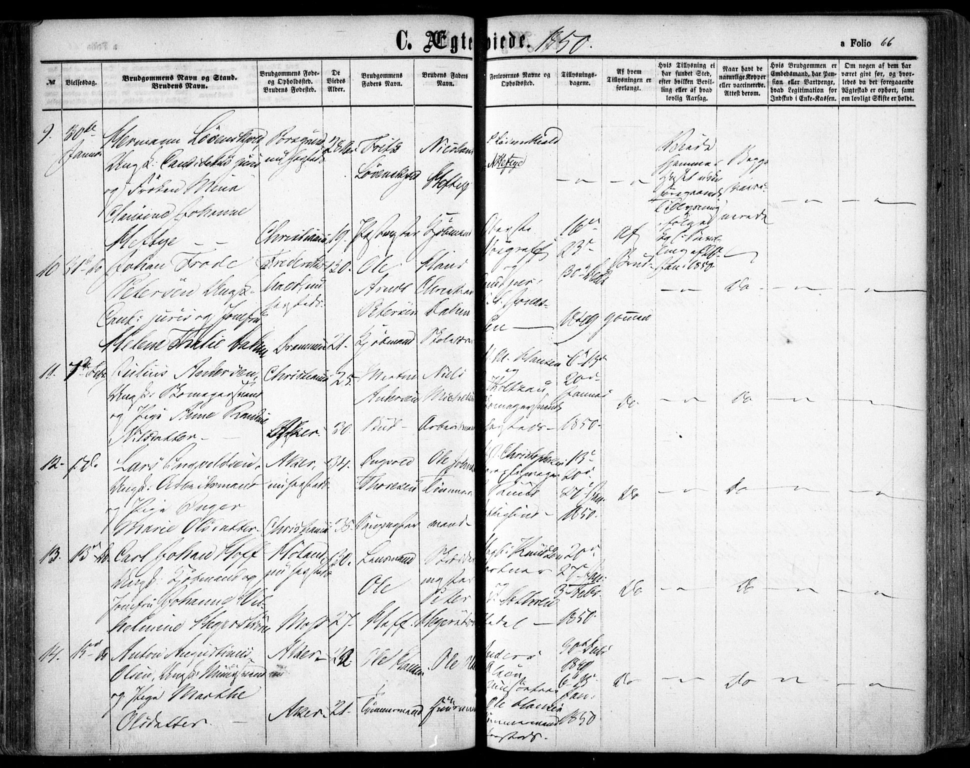 Oslo domkirke Kirkebøker, SAO/A-10752/F/Fa/L0020: Parish register (official) no. 20, 1848-1865, p. 66