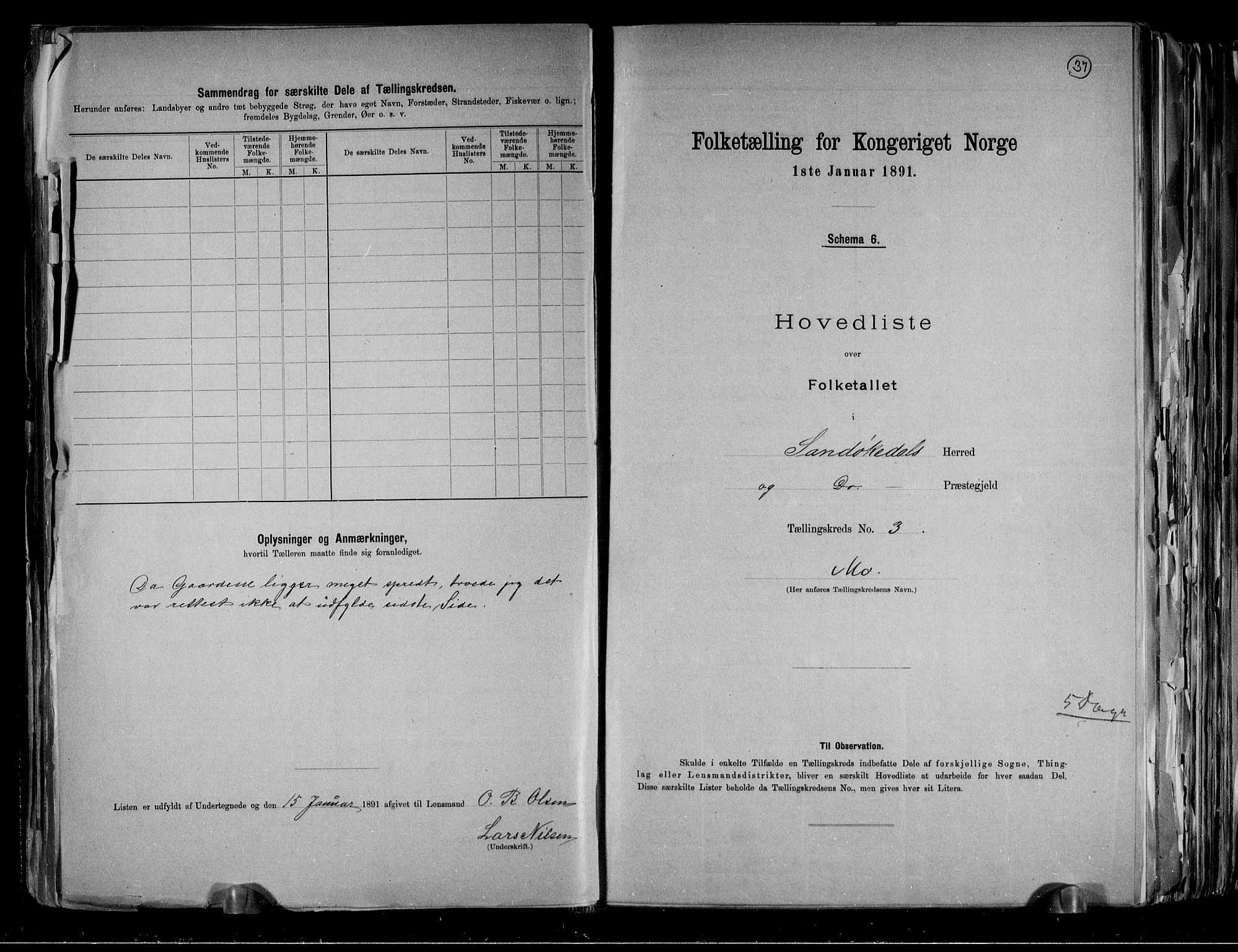 RA, 1891 census for 0816 Sannidal, 1891, p. 9
