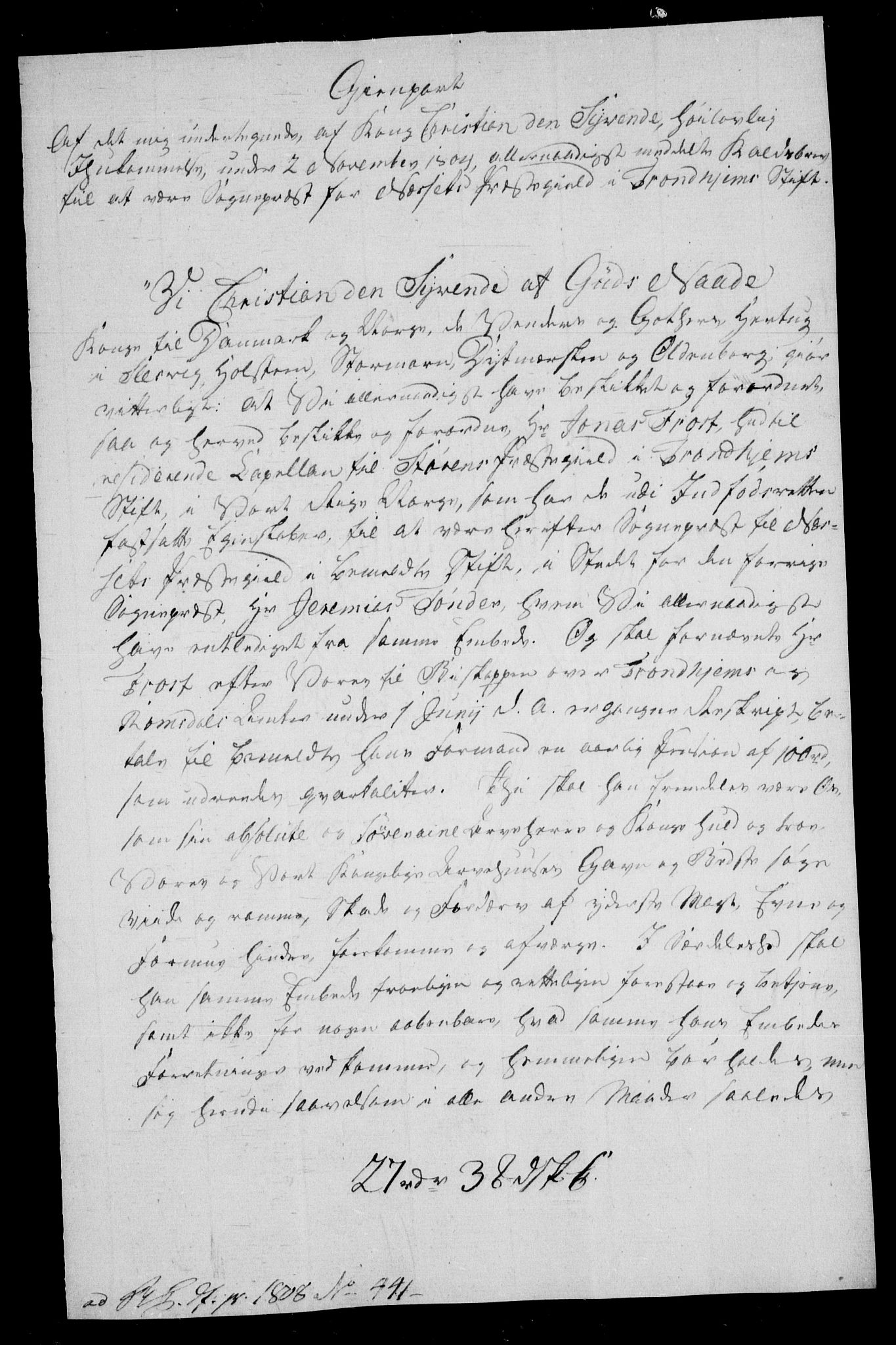 Danske Kanselli, Skapsaker, AV/RA-EA-4061/F/L0118: Skap 16, pakke 49, 1808, p. 207