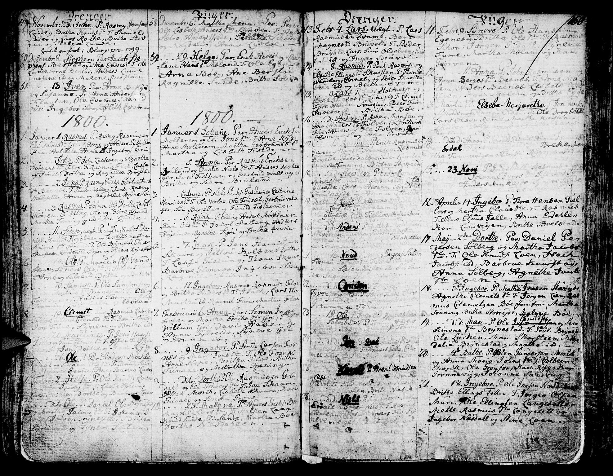 Innvik sokneprestembete, SAB/A-80501: Parish register (official) no. A 1, 1750-1816, p. 160