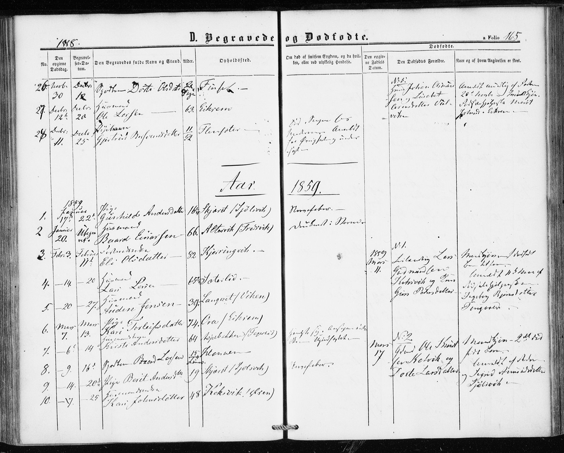 Ministerialprotokoller, klokkerbøker og fødselsregistre - Møre og Romsdal, SAT/A-1454/586/L0985: Parish register (official) no. 586A11, 1857-1866, p. 165