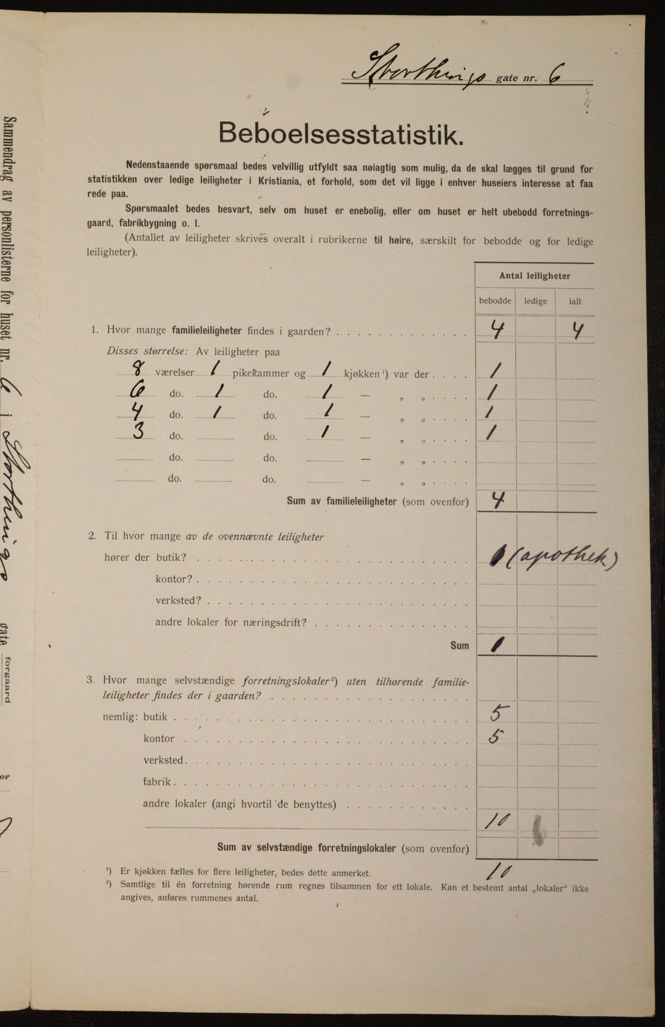 OBA, Municipal Census 1912 for Kristiania, 1912, p. 103585