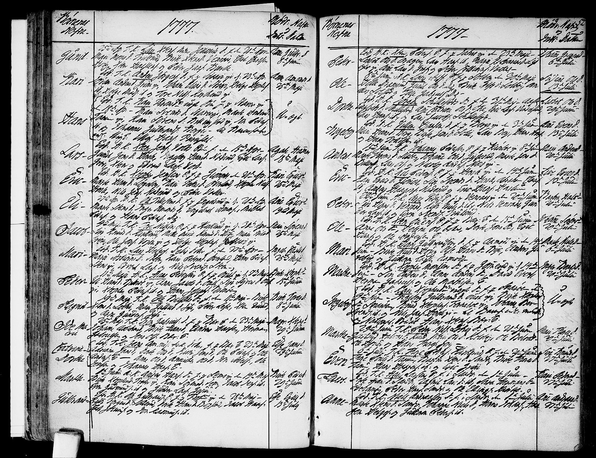 Asker prestekontor Kirkebøker, SAO/A-10256a/F/Fa/L0003: Parish register (official) no. I 3, 1767-1807, p. 52