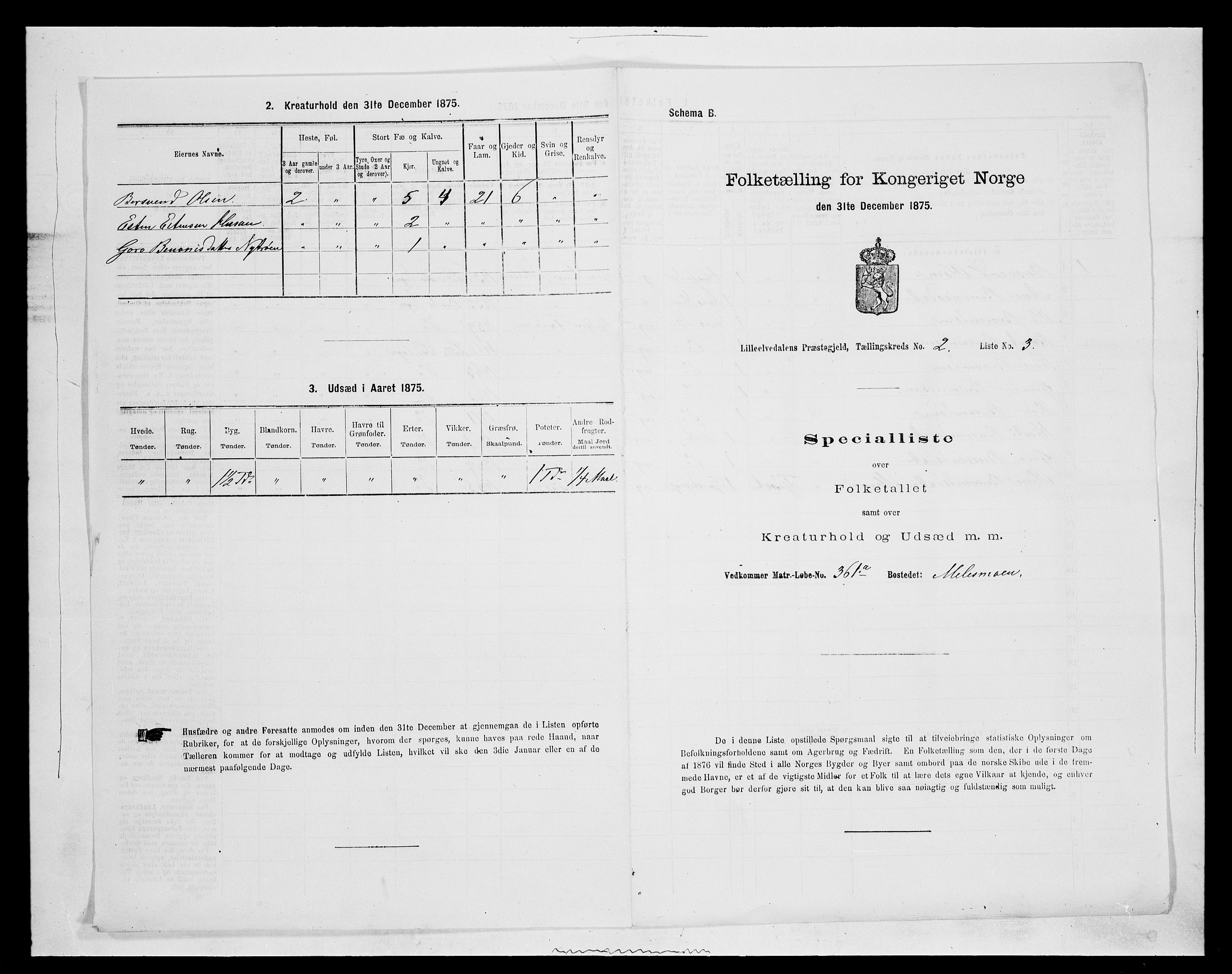 SAH, 1875 census for 0438P Lille Elvedalen, 1875, p. 224