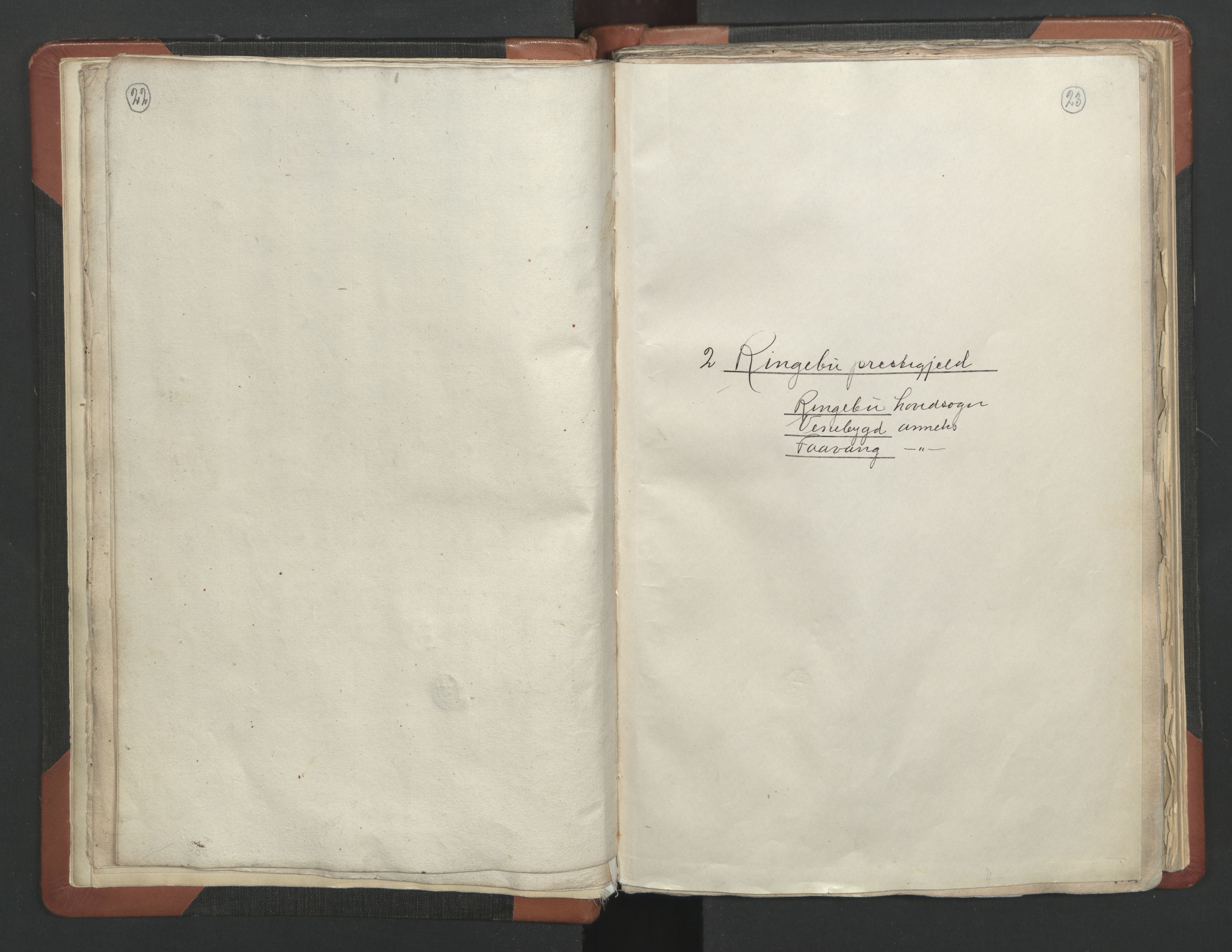 RA, Vicar's Census 1664-1666, no. 6: Gudbrandsdal deanery, 1664-1666, p. 22-23