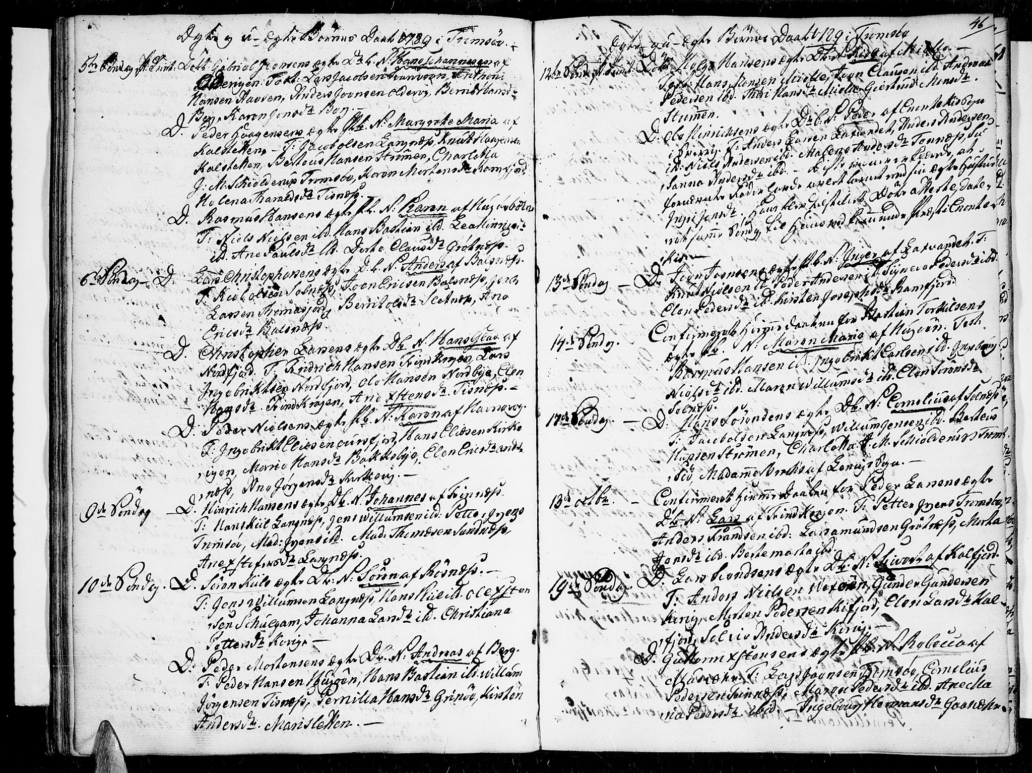 Tromsø sokneprestkontor/stiftsprosti/domprosti, SATØ/S-1343/G/Ga/L0003kirke: Parish register (official) no. 3, 1779-1796, p. 46