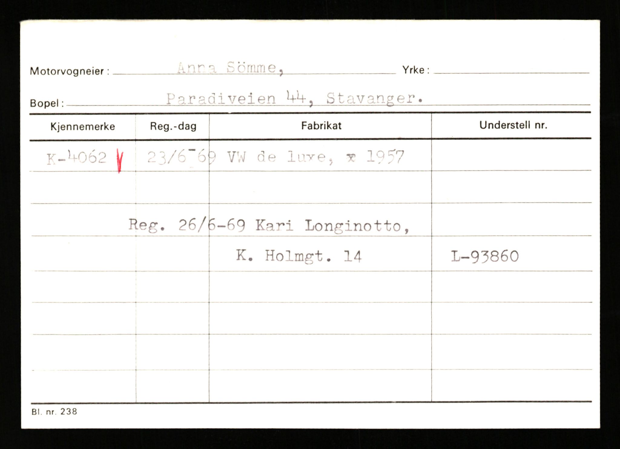 Stavanger trafikkstasjon, AV/SAST-A-101942/0/G/L0001: Registreringsnummer: 0 - 5782, 1930-1971, p. 2497