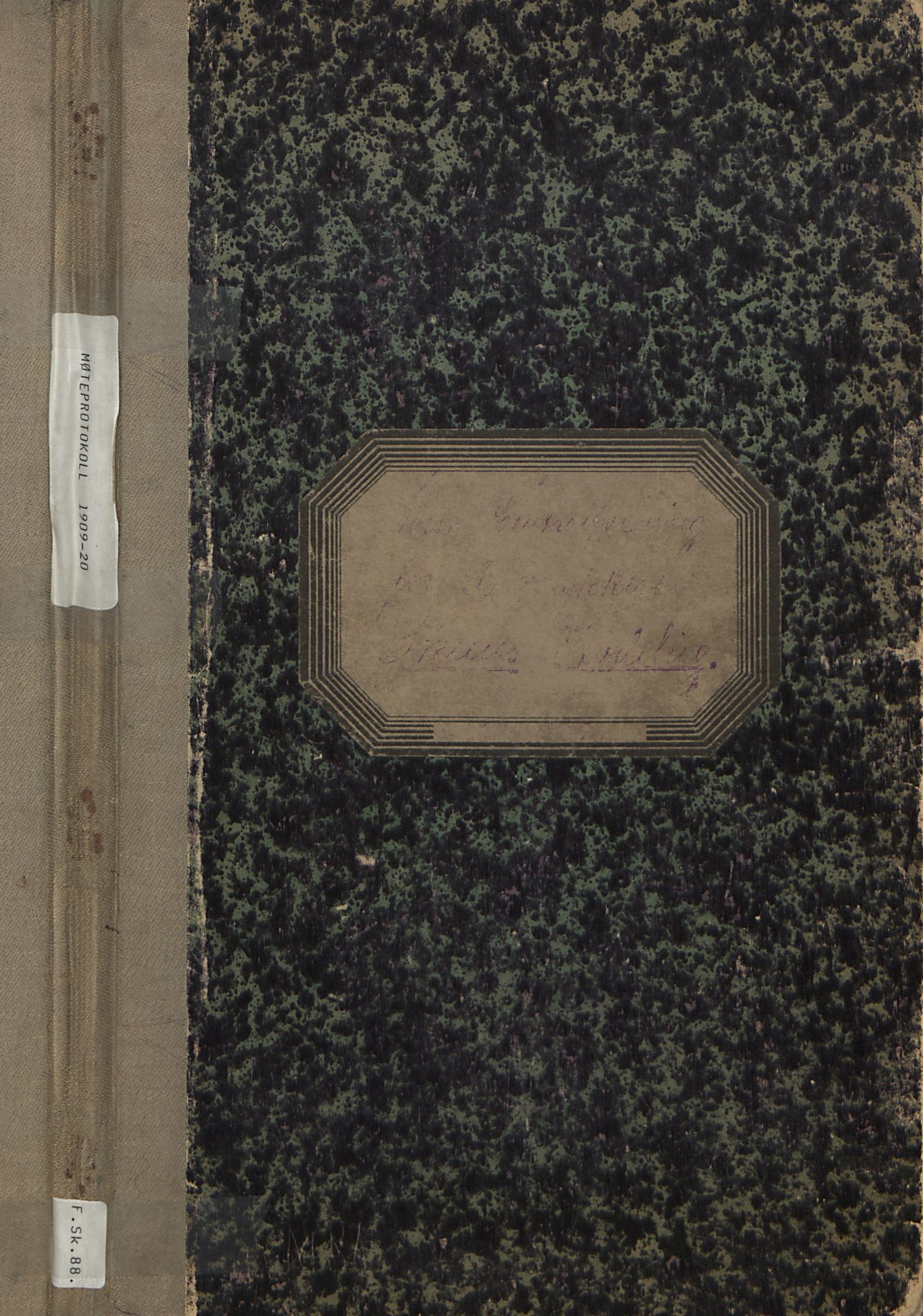 Skien grafiske forenings arkiv, AAT/AAT-806088/A/L0001: Møtebok, 1909-1920