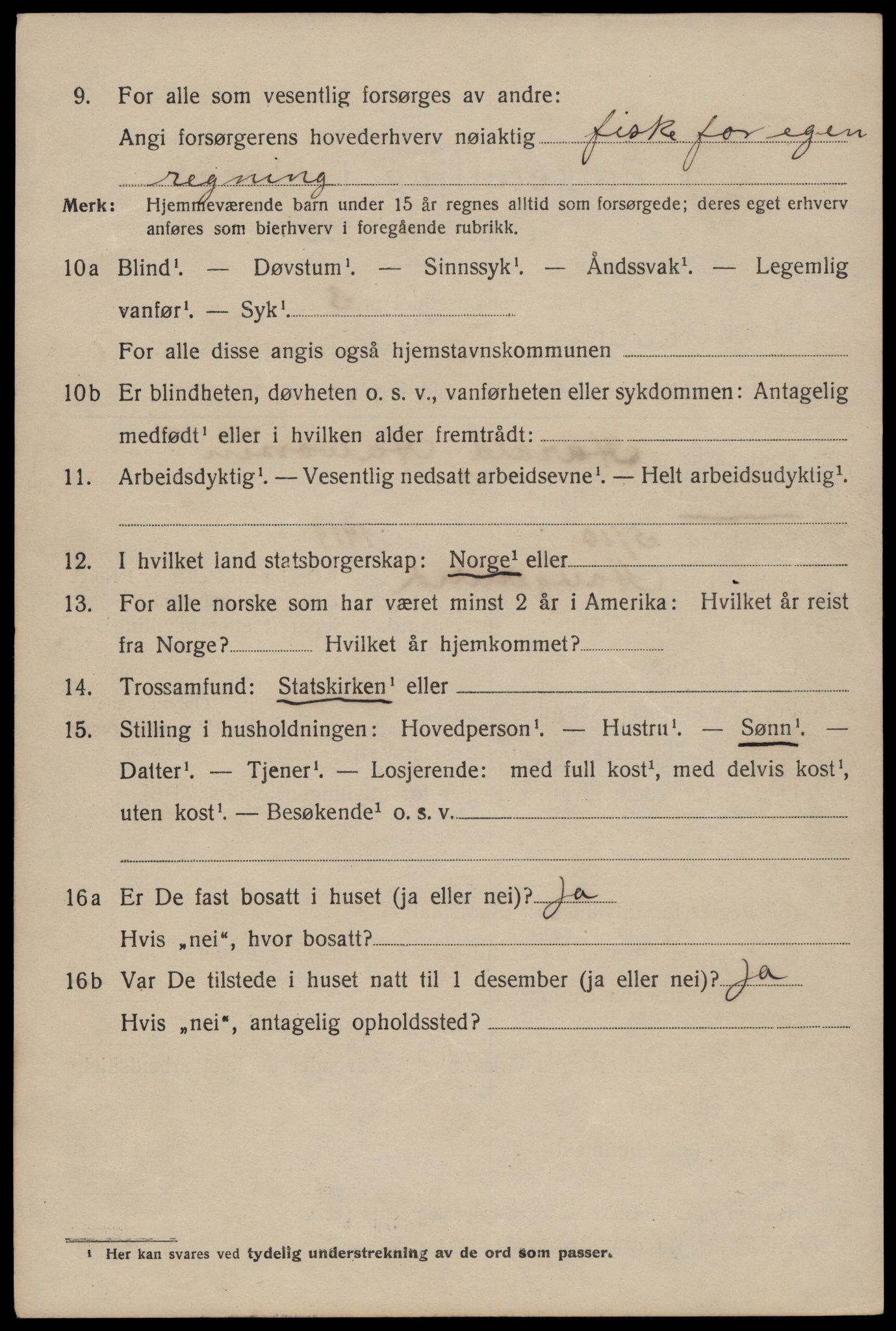 SAST, 1920 census for Haugesund, 1920, p. 27448