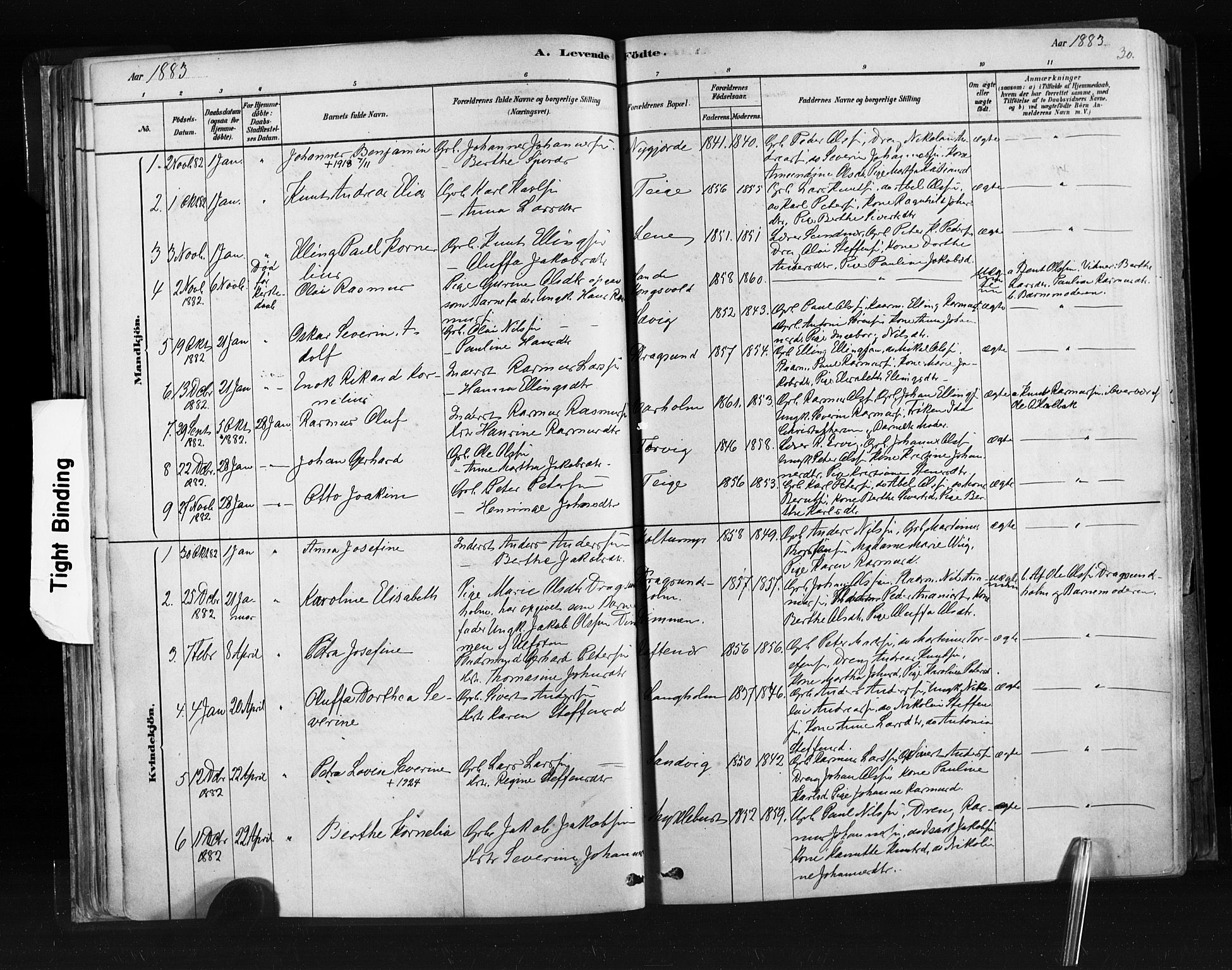 Ministerialprotokoller, klokkerbøker og fødselsregistre - Møre og Romsdal, SAT/A-1454/507/L0073: Parish register (official) no. 507A08, 1878-1904, p. 30