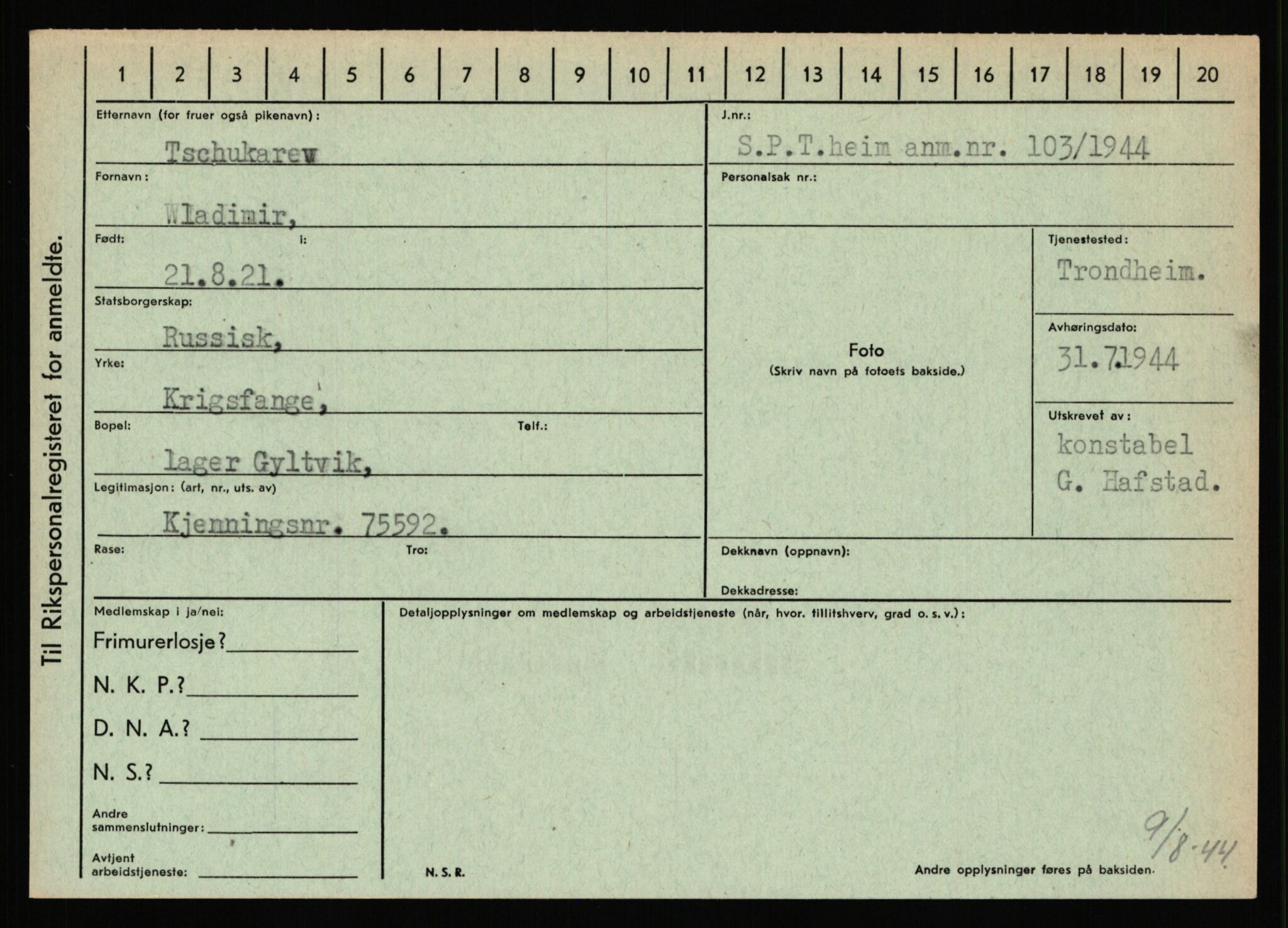 Statspolitiet - Hovedkontoret / Osloavdelingen, AV/RA-S-1329/C/Ca/L0015: Svea - Tøsse, 1943-1945, p. 4122