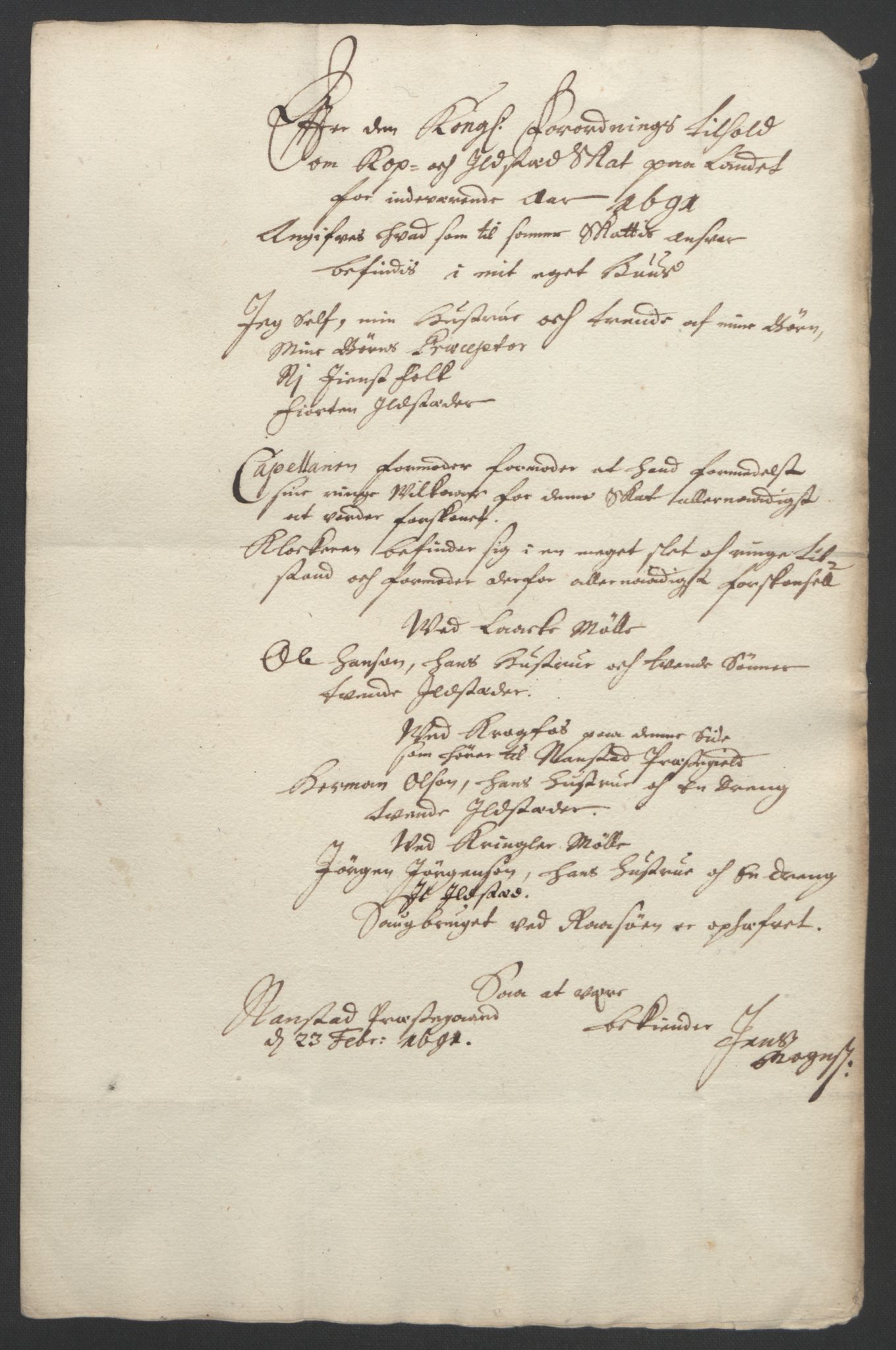 Rentekammeret inntil 1814, Reviderte regnskaper, Fogderegnskap, AV/RA-EA-4092/R12/L0703: Fogderegnskap Øvre Romerike, 1691, p. 246