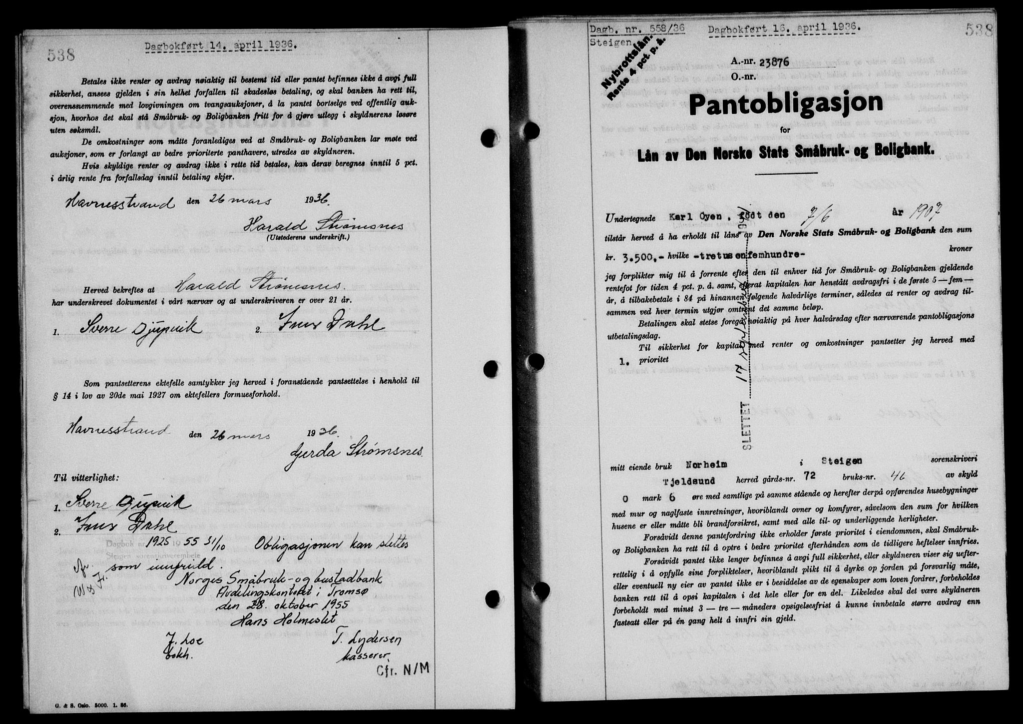 Steigen og Ofoten sorenskriveri, SAT/A-0030/1/2/2C/L0026: Mortgage book no. 30, 1935-1936, Deed date: 16.04.1936