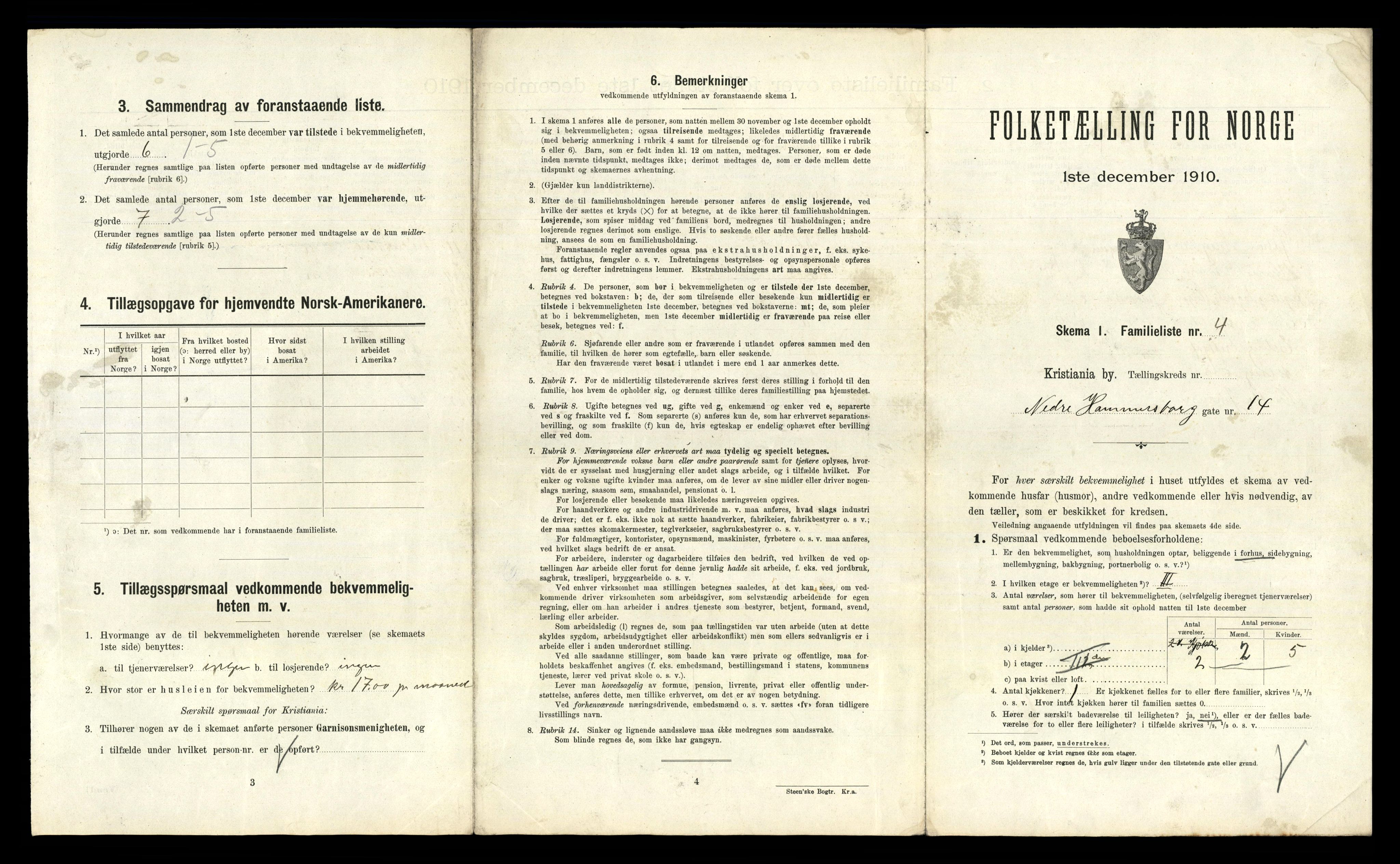 RA, 1910 census for Kristiania, 1910, p. 67647