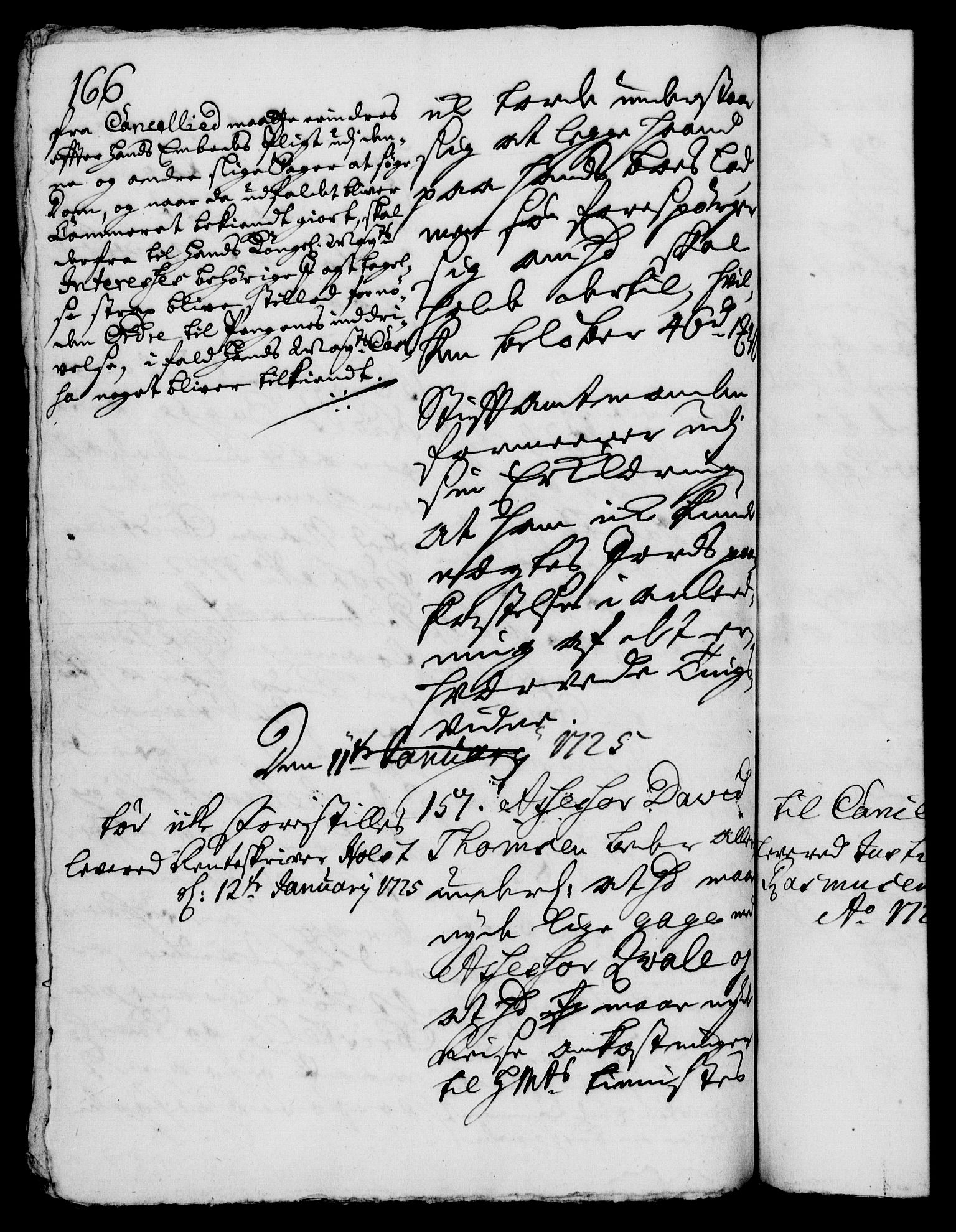 Rentekammeret, Kammerkanselliet, RA/EA-3111/G/Gh/Gha/L0007: Norsk ekstraktmemorialprotokoll (merket RK 53.52), 1724-1725, p. 166