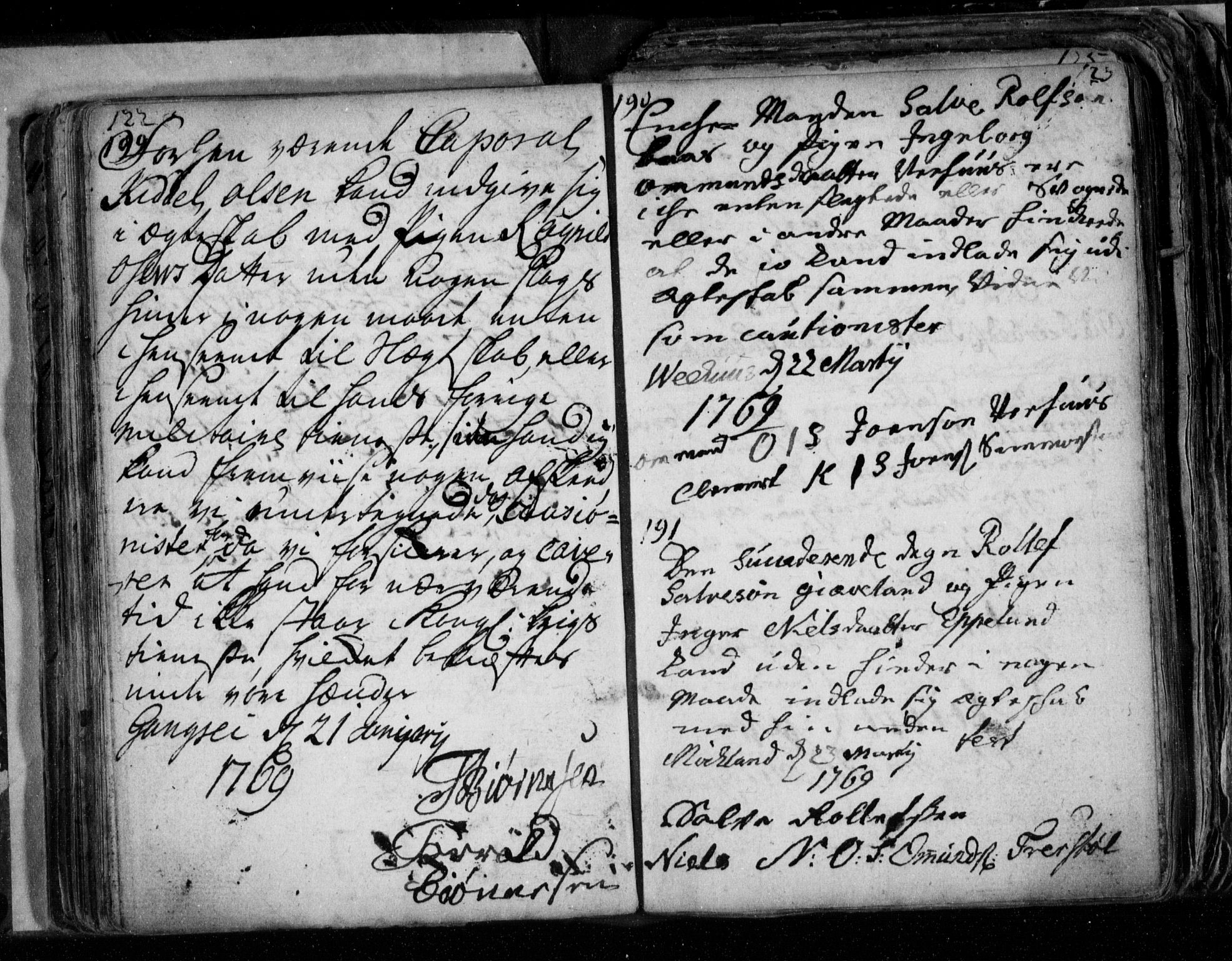 Åmli sokneprestkontor, AV/SAK-1111-0050/F/Fe/L0001: Best man's statements no. A VI 40, 1754-1799, p. 122-123