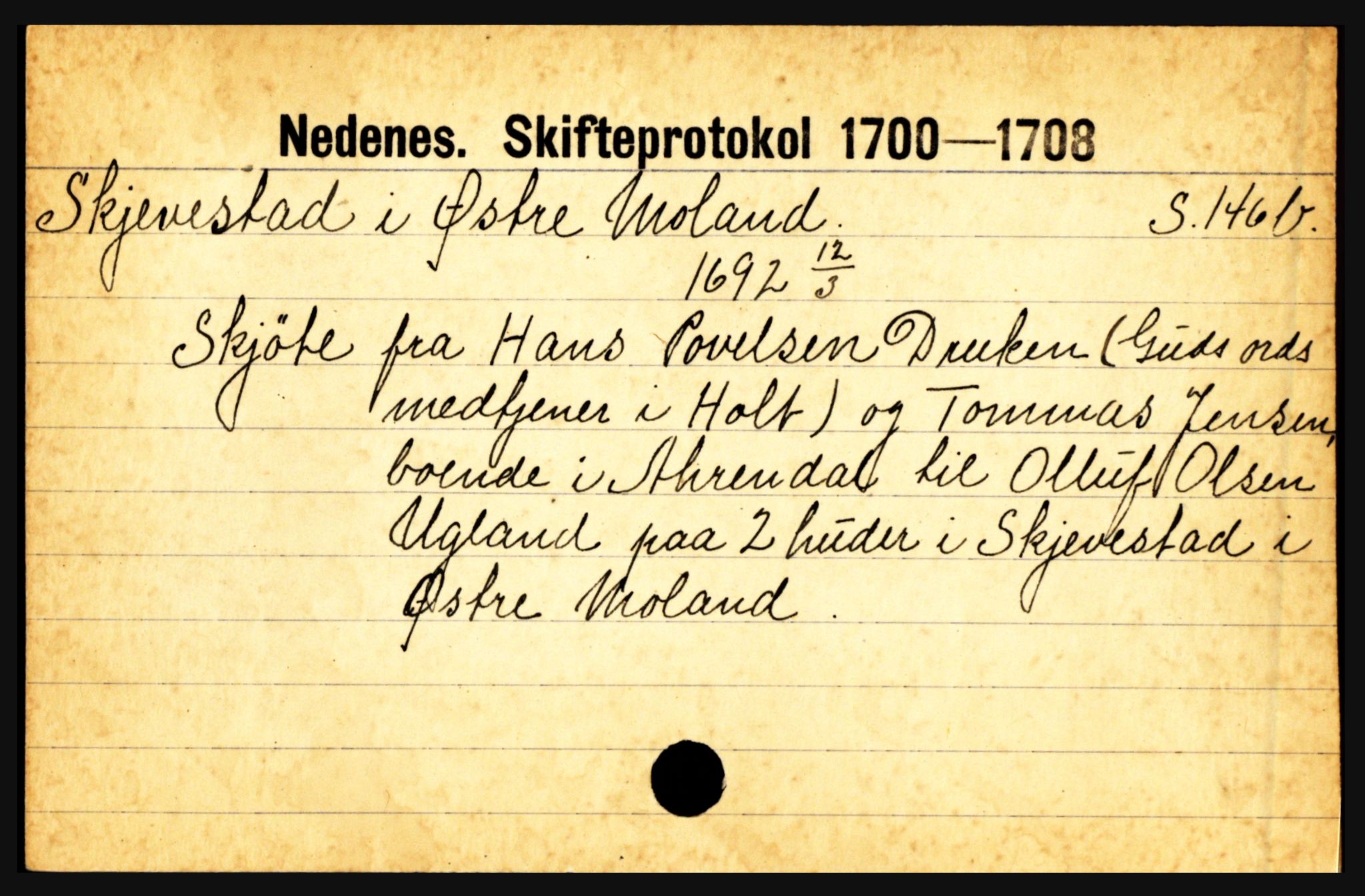 Nedenes sorenskriveri før 1824, AV/SAK-1221-0007/H, p. 26981