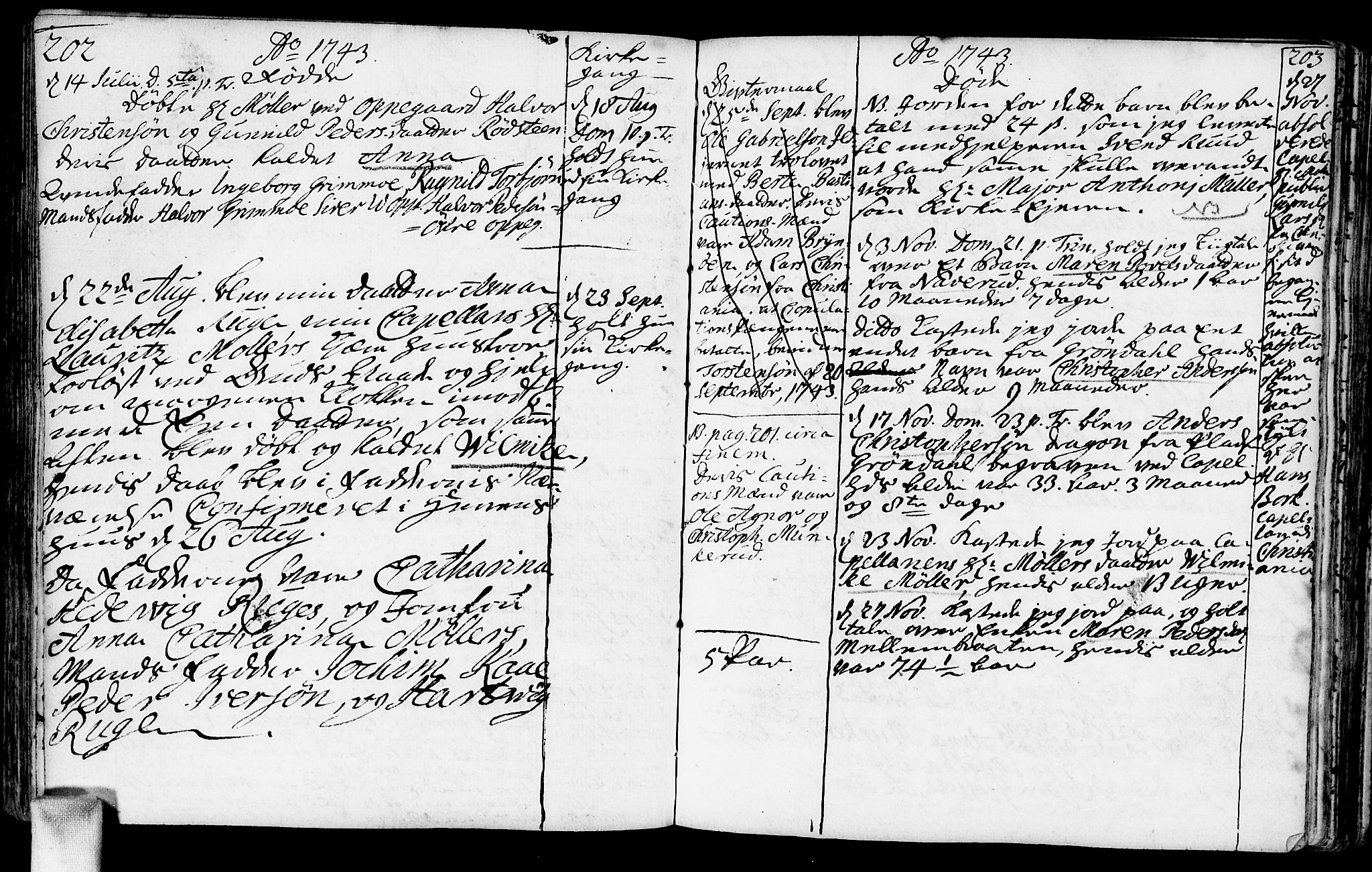 Nesodden prestekontor Kirkebøker, AV/SAO-A-10013/F/Fa/L0001: Parish register (official) no. I 1, 1709-1750, p. 202-203