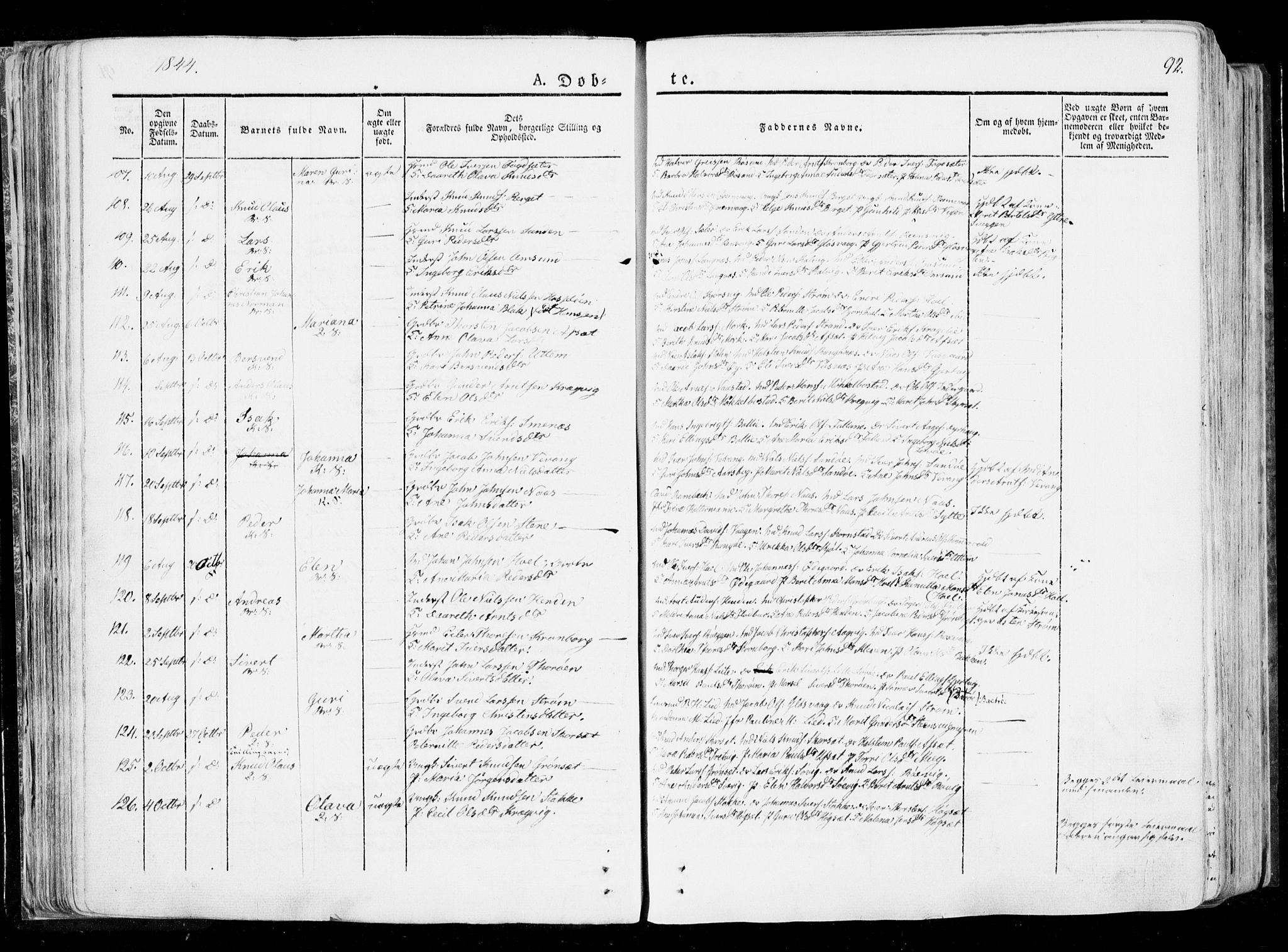 Ministerialprotokoller, klokkerbøker og fødselsregistre - Møre og Romsdal, AV/SAT-A-1454/568/L0803: Parish register (official) no. 568A10, 1830-1853, p. 92