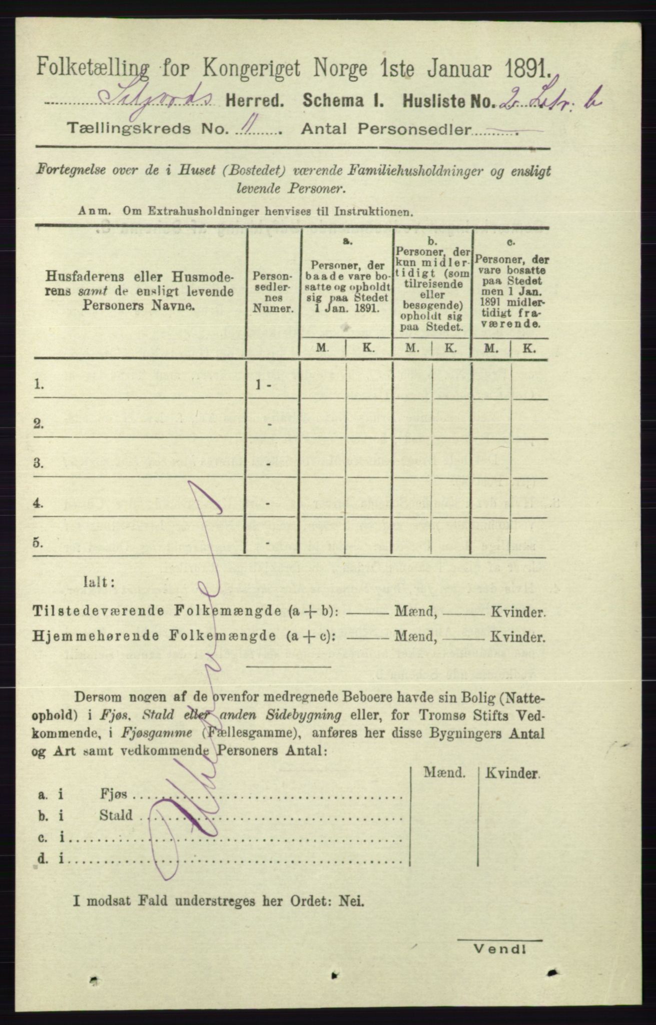 RA, 1891 census for 0828 Seljord, 1891, p. 3763