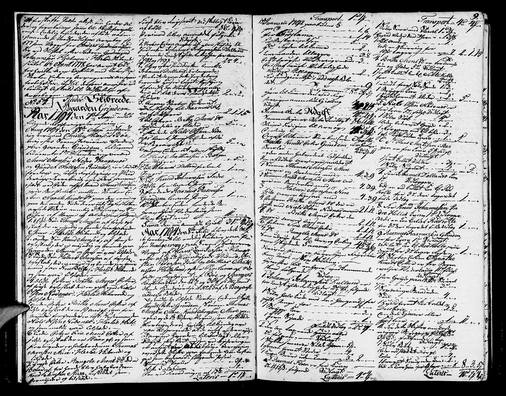 Nordhordland sorenskrivar, AV/SAB-A-2901/1/H/Ha/L0009a: Skifteprotokollar Nordhordland , 1794-1797, p. 8b-9a