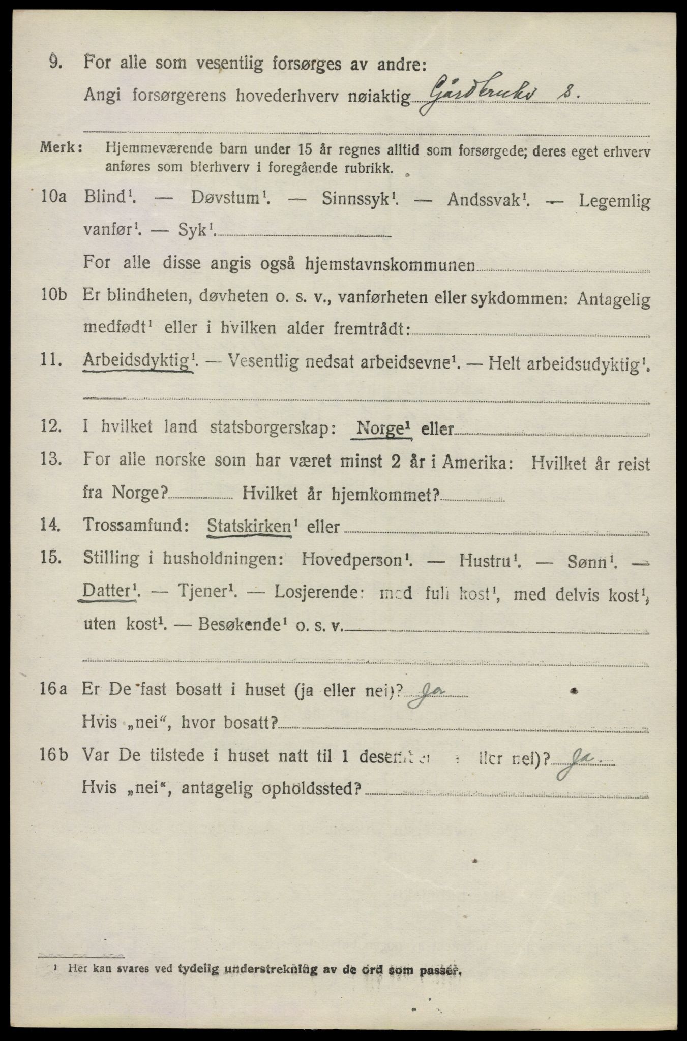 SAO, 1920 census for Ullensaker, 1920, p. 15408