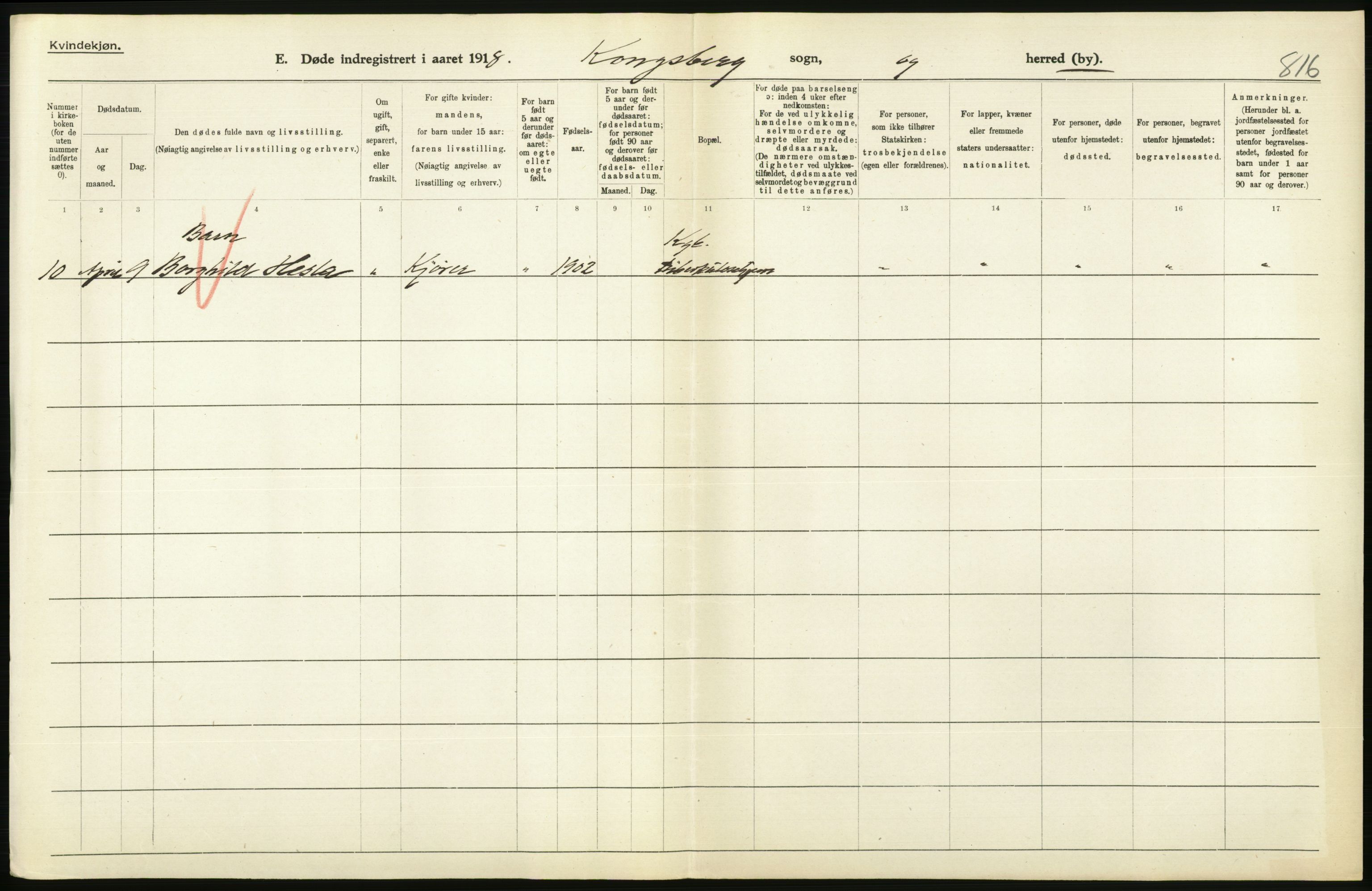 Statistisk sentralbyrå, Sosiodemografiske emner, Befolkning, AV/RA-S-2228/D/Df/Dfb/Dfbh/L0020: Buskerud fylke: Døde. Bygder og byer., 1918, p. 672